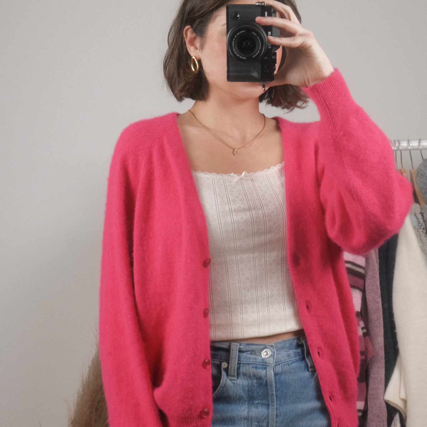 Made in Canada x Vintage x Angora/Wool Cardigan (M/L)