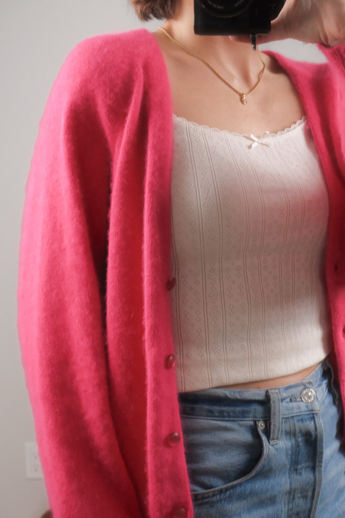 Made in Canada x Vintage x Angora/Wool Cardigan (M/L)