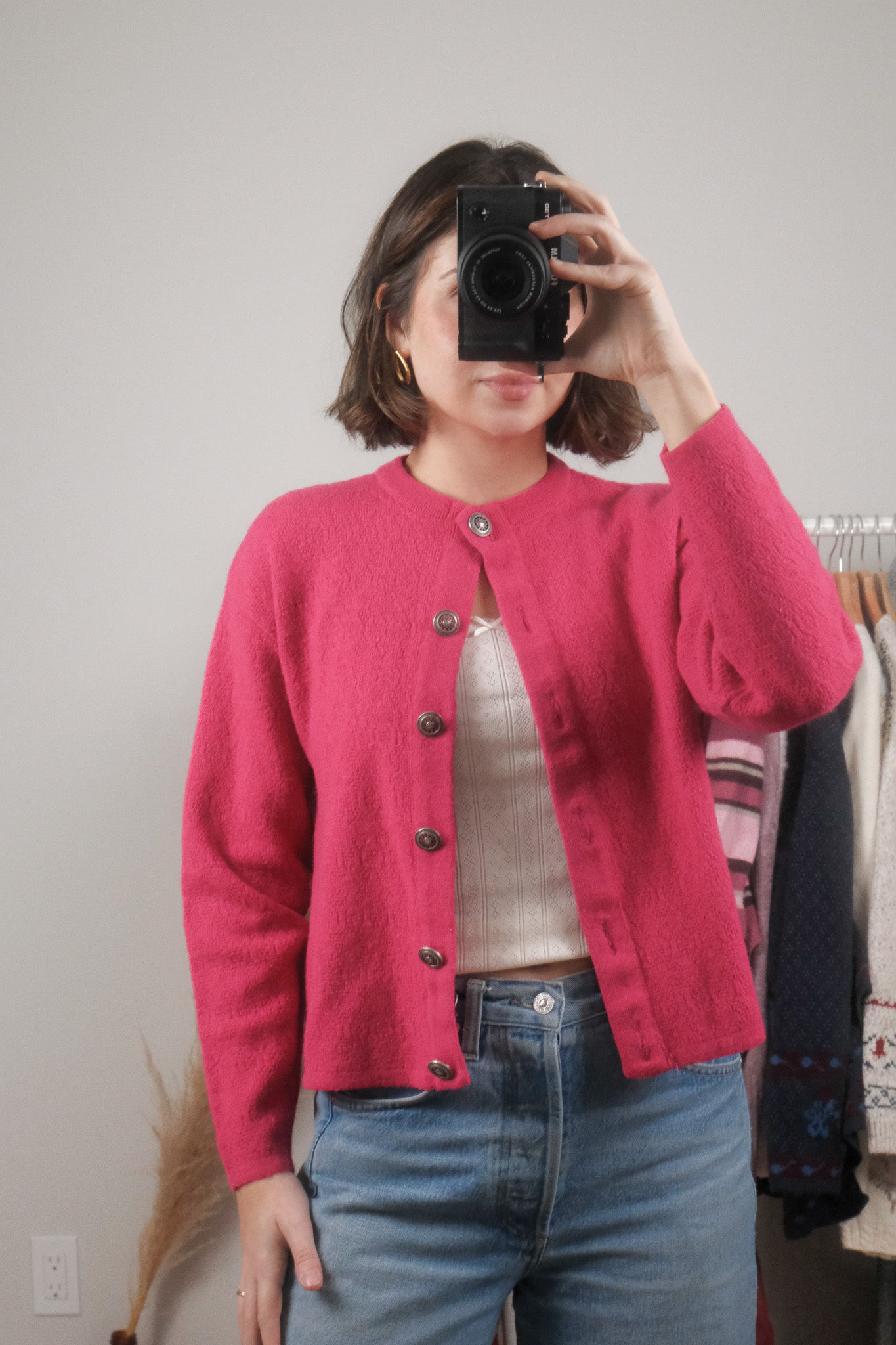 Vintage x Wool Blend Cropped Cardigan (S/M)