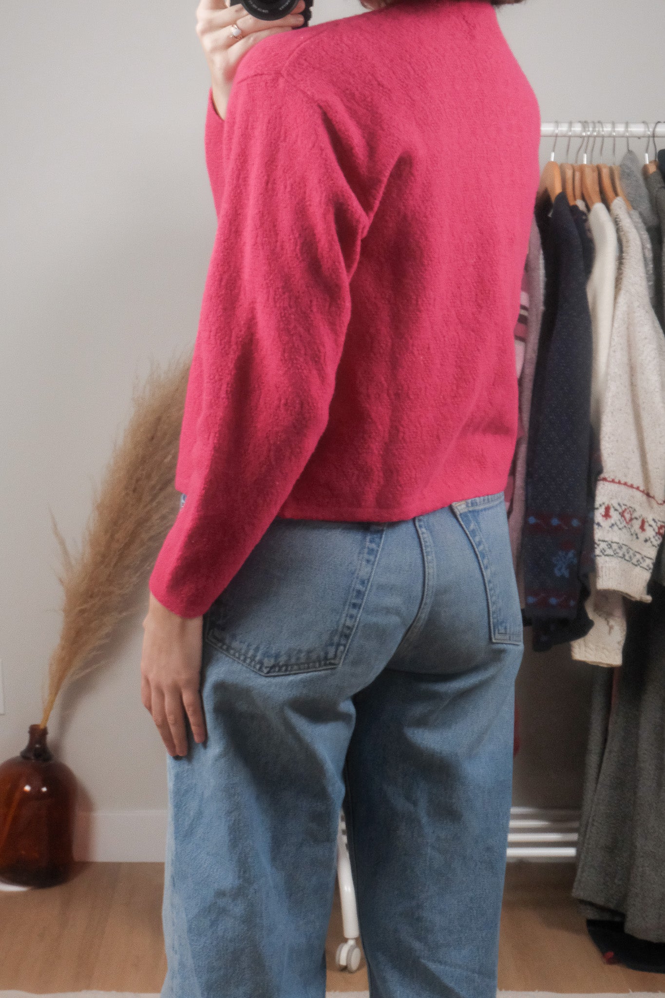 Vintage x Wool Blend Cropped Cardigan (S/M)