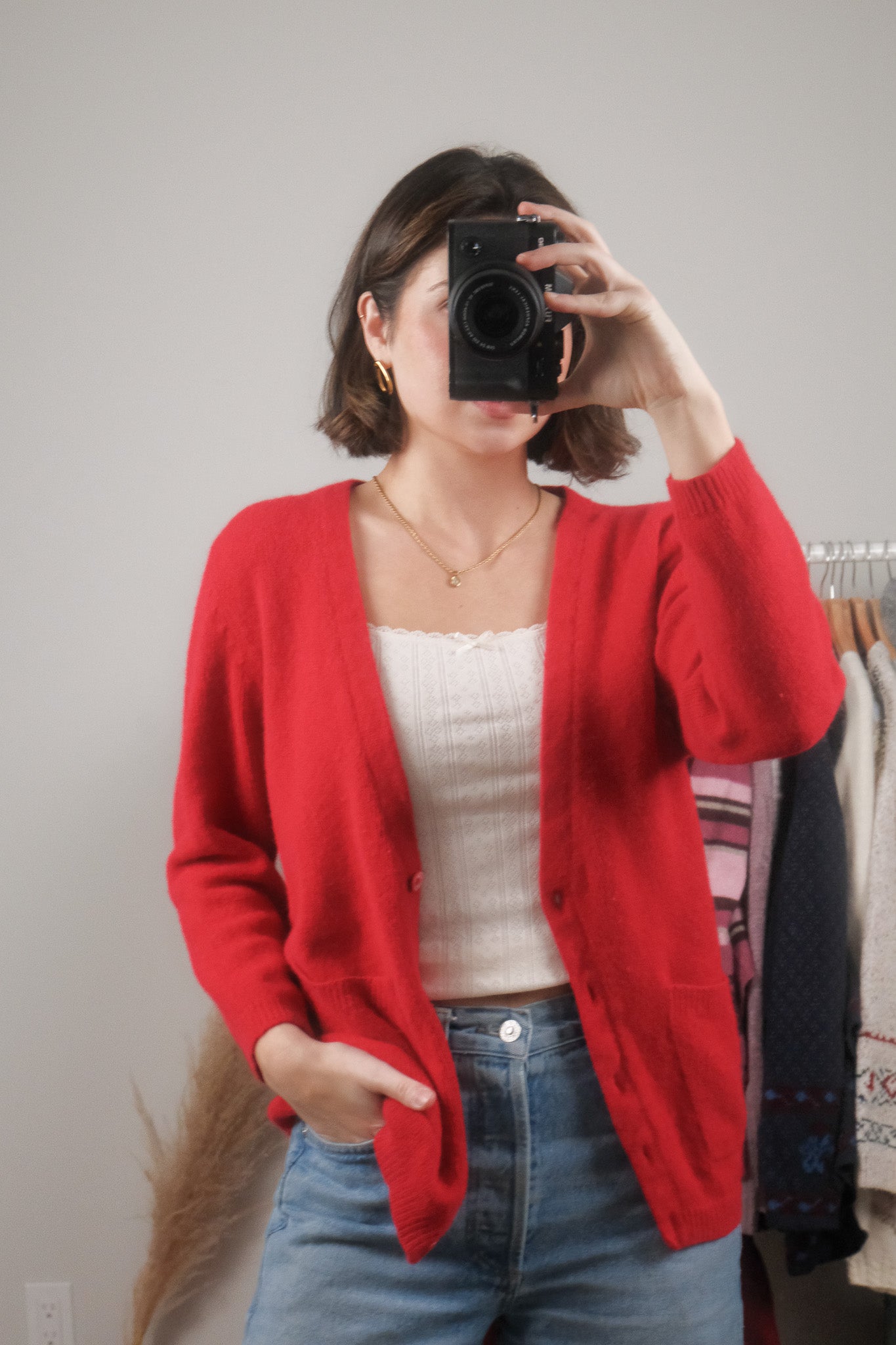 Vintage x Wool/Angora Blend Cardigan (S/M)
