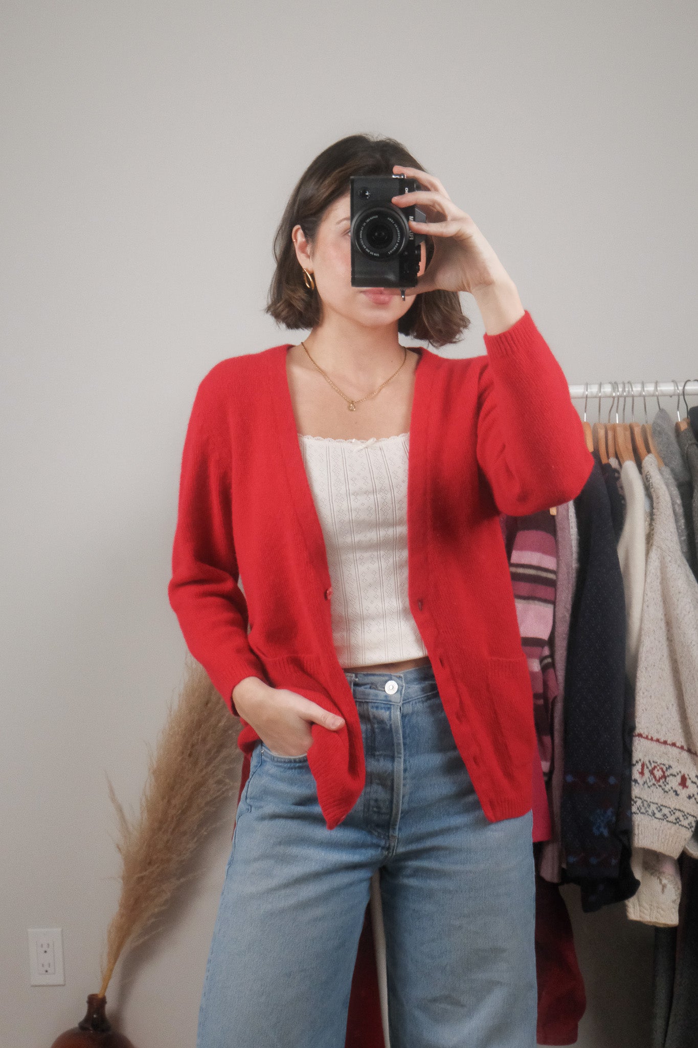 Vintage x Wool/Angora Blend Cardigan (S/M)
