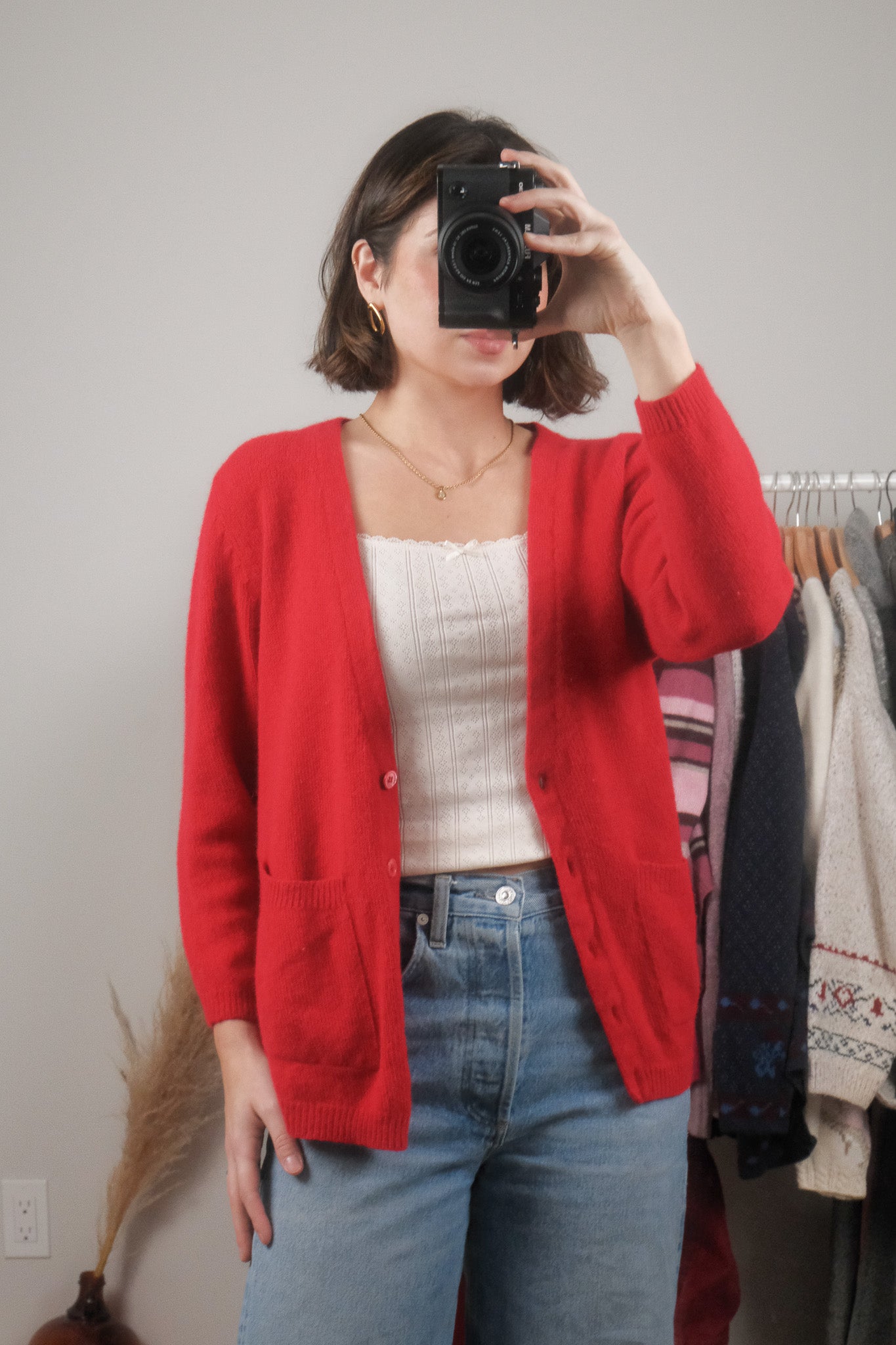 Vintage x Wool/Angora Blend Cardigan (S/M)