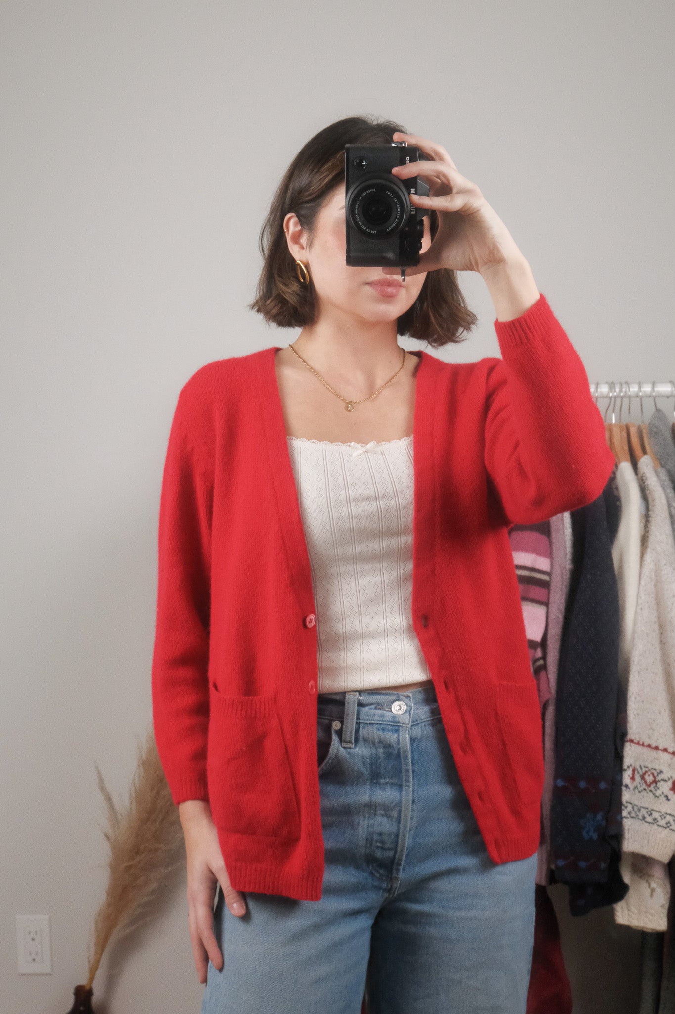 Vintage x Wool/Angora Blend Cardigan (S/M)