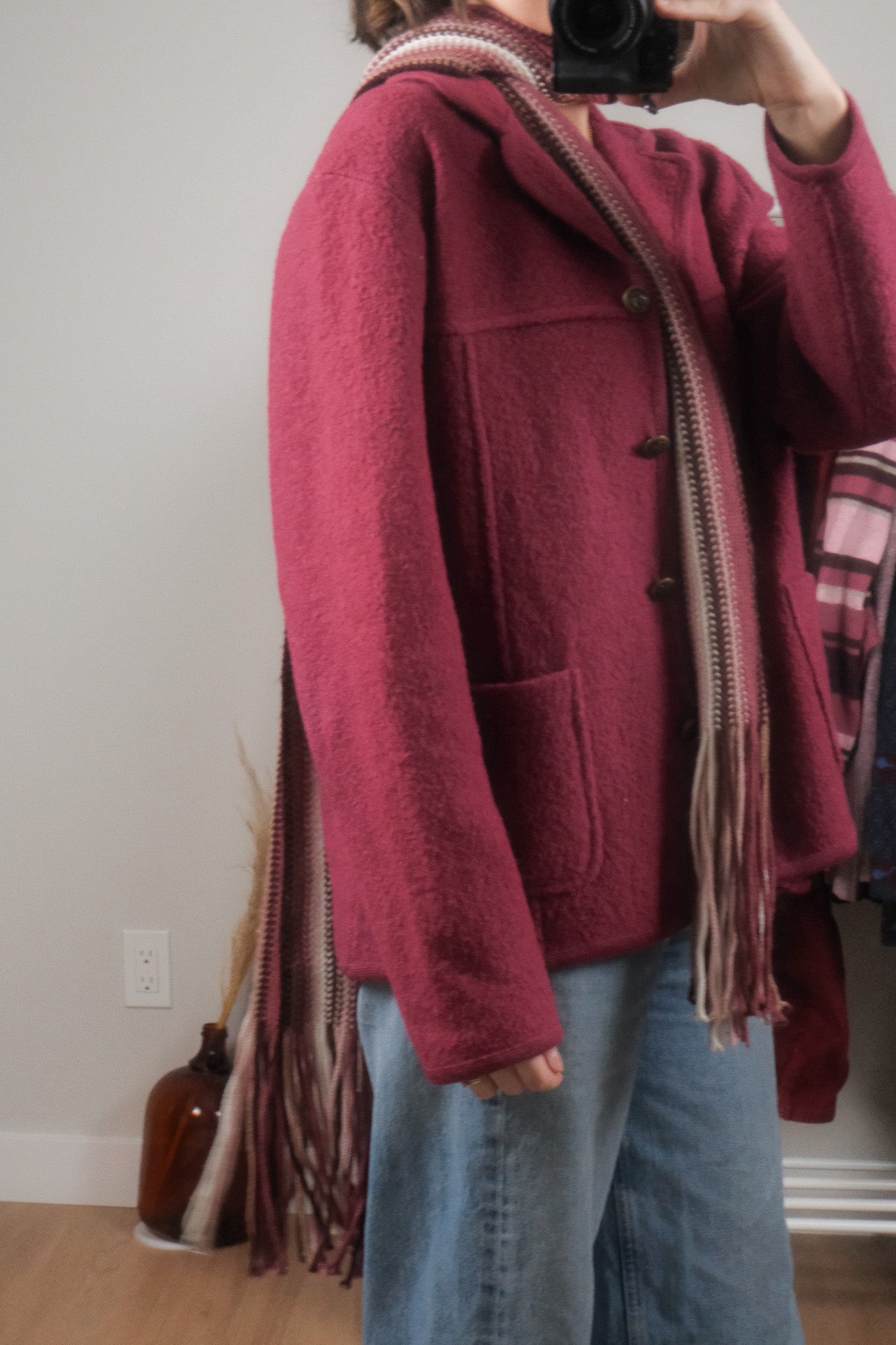 Vintage x Multicolour Striped Skinny Scarf