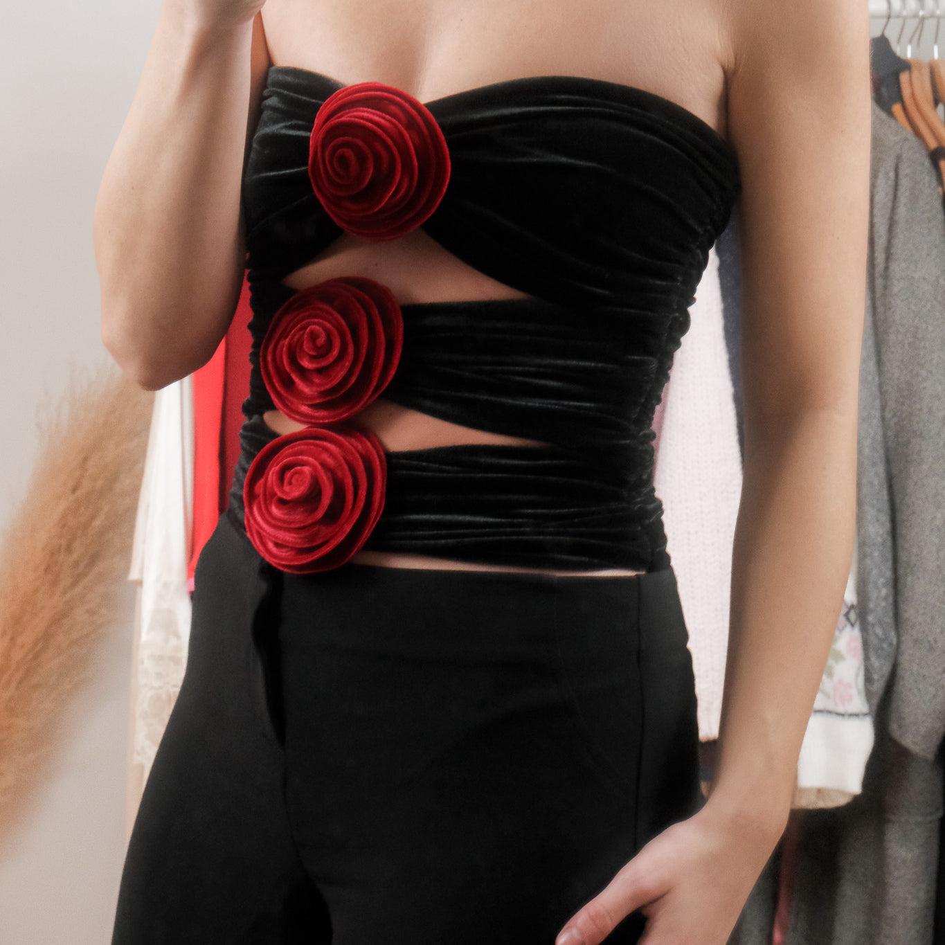 Modern x Ronny Kobo x Velvet Roset Tube Top (S)