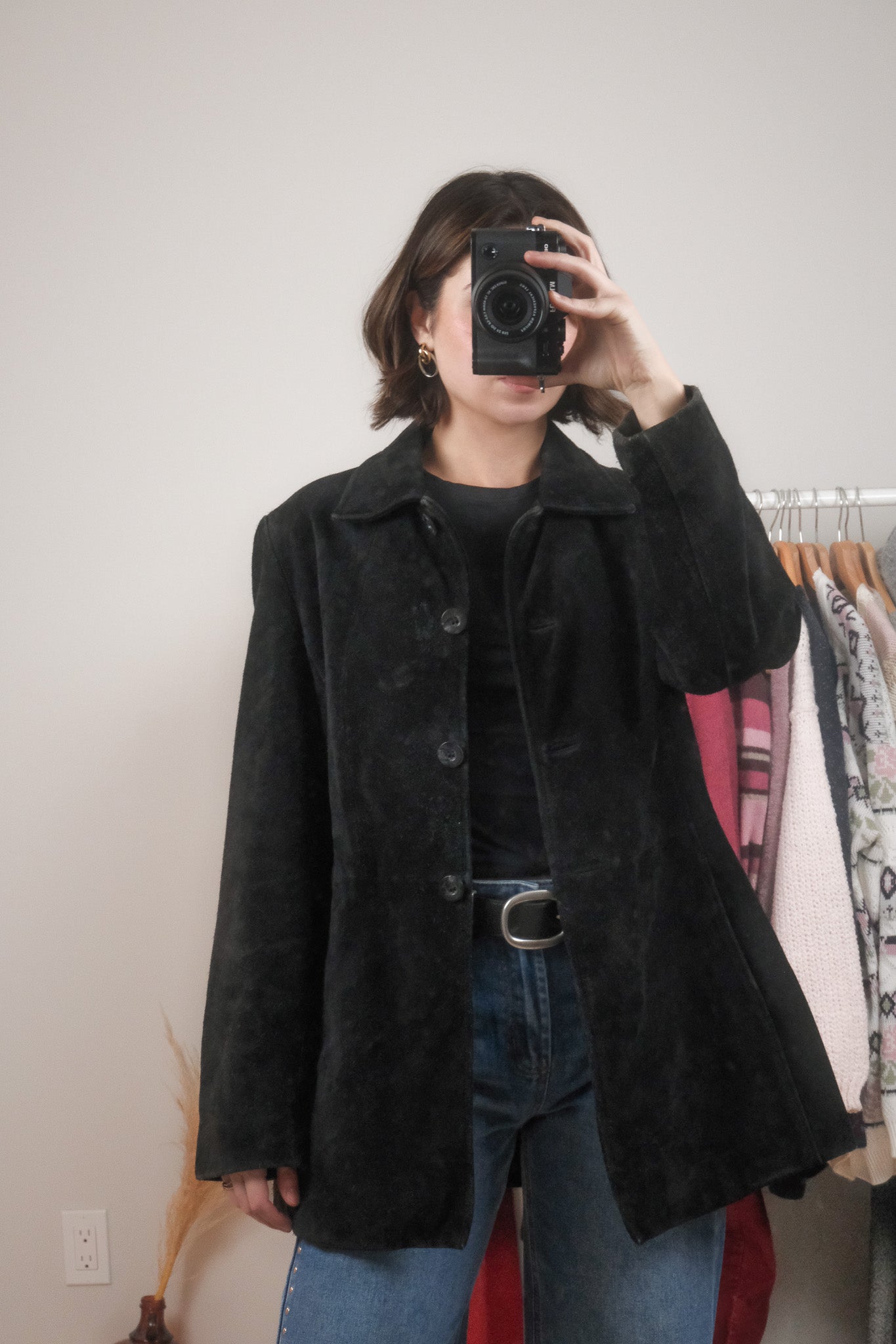 Vintage x Suede Belted Jacket (M/L)