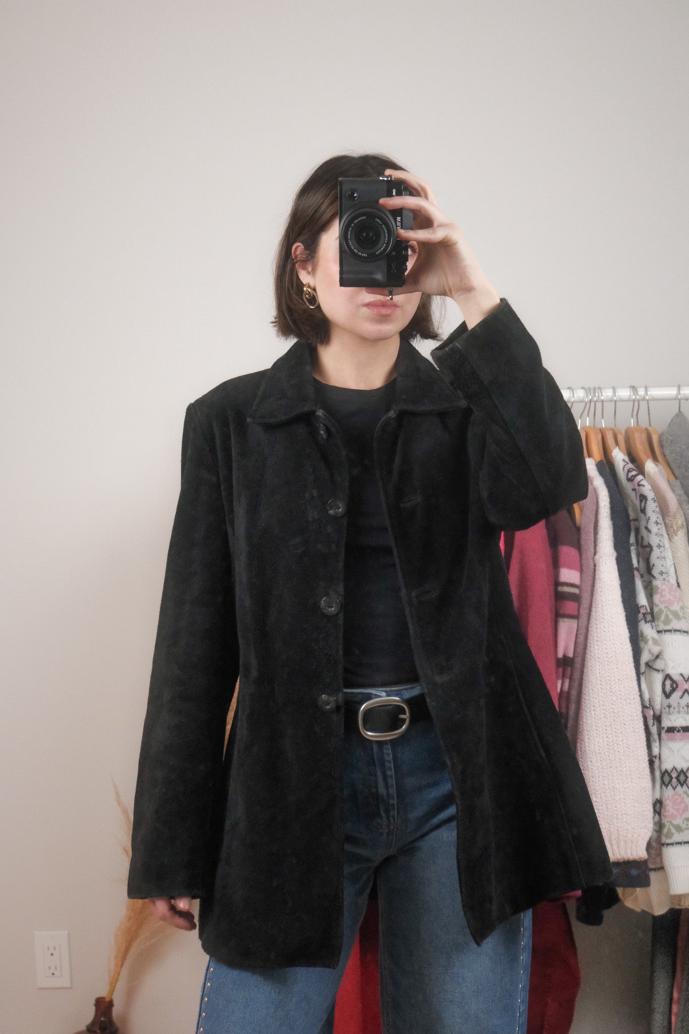 Vintage x Suede Belted Jacket (M/L)