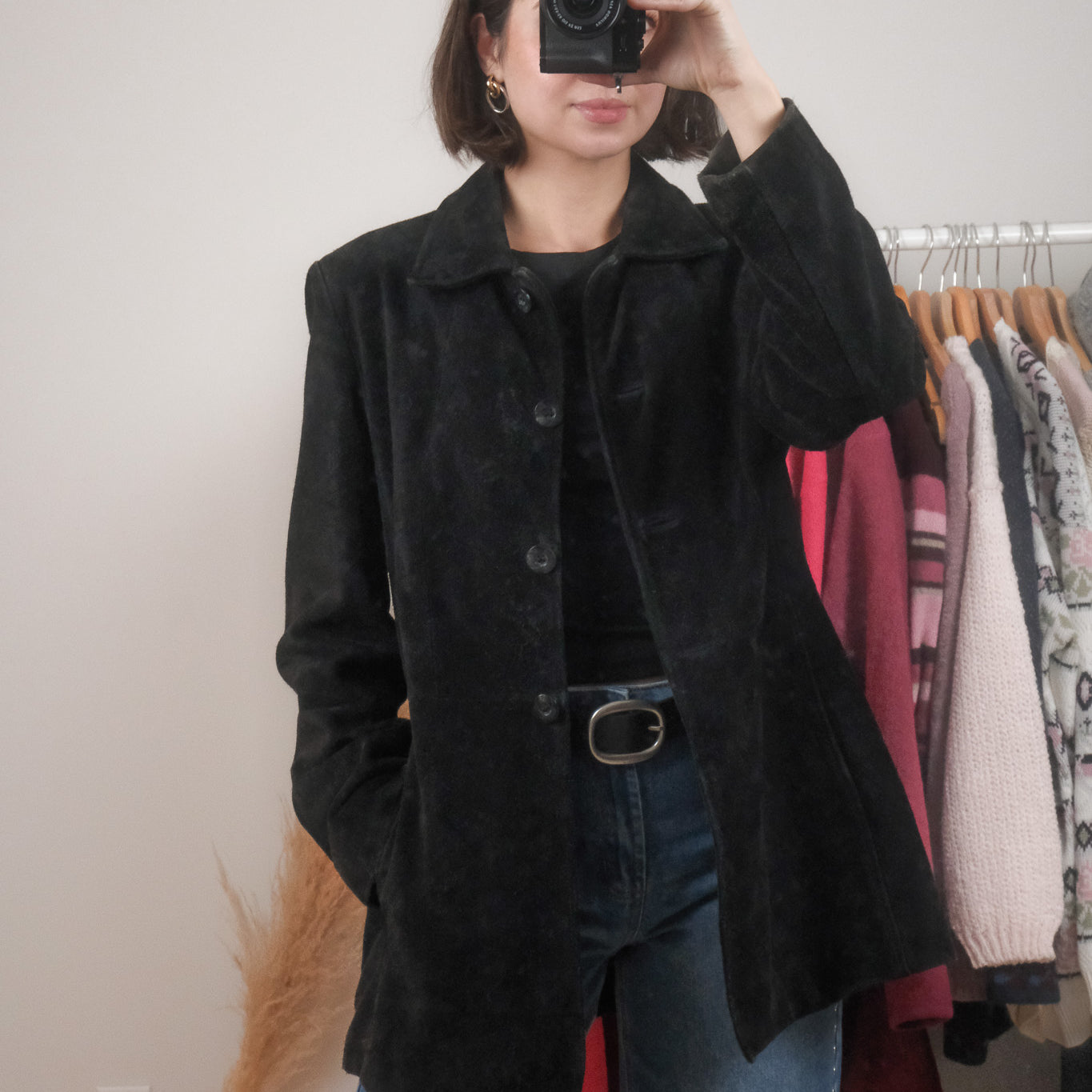 Vintage x Suede Belted Jacket (M/L)