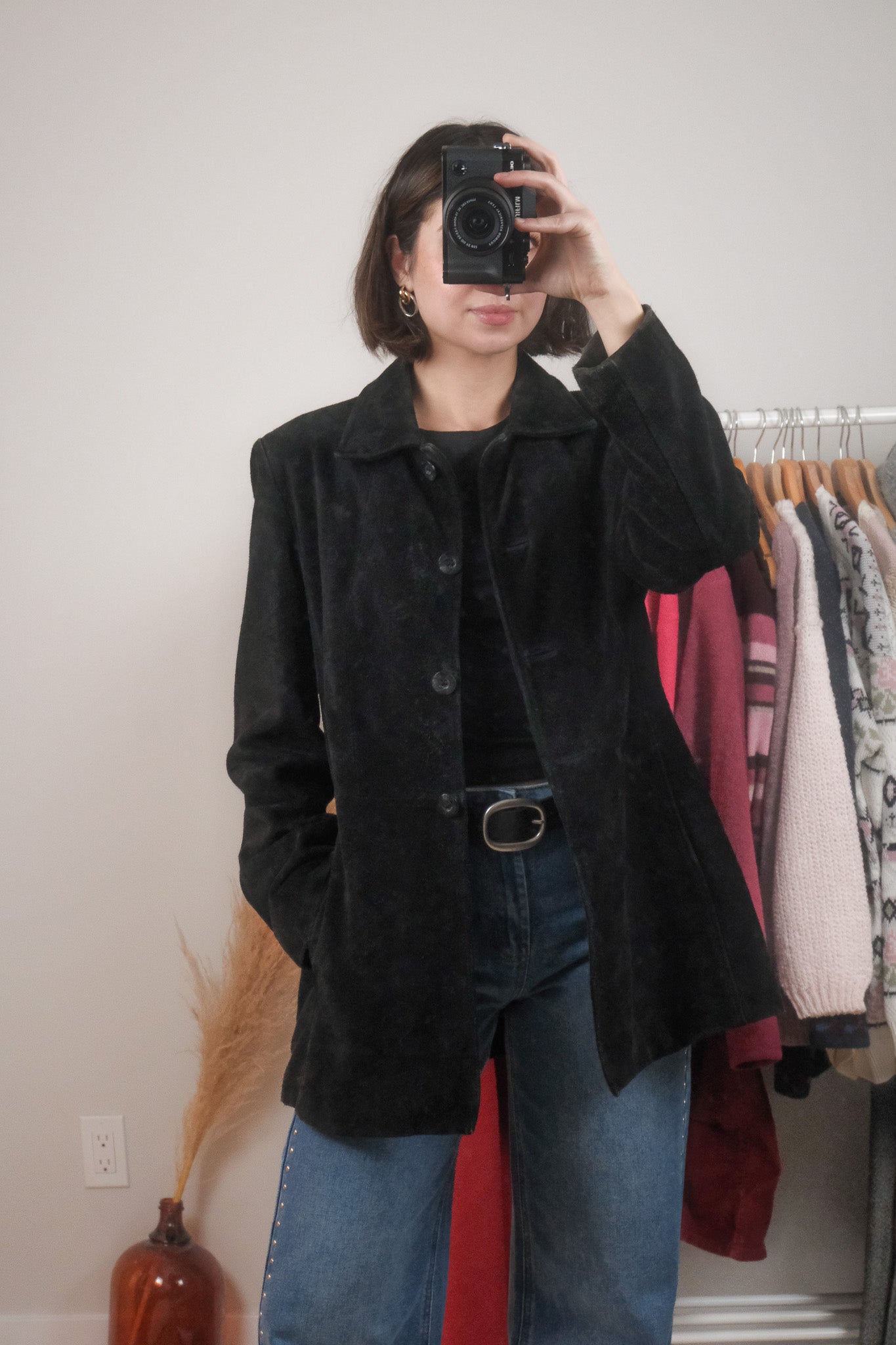 Vintage x Suede Belted Jacket (M/L)