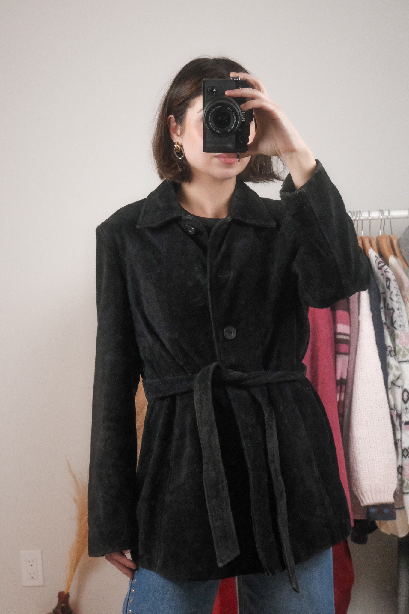 Vintage x Suede Belted Jacket (M/L)