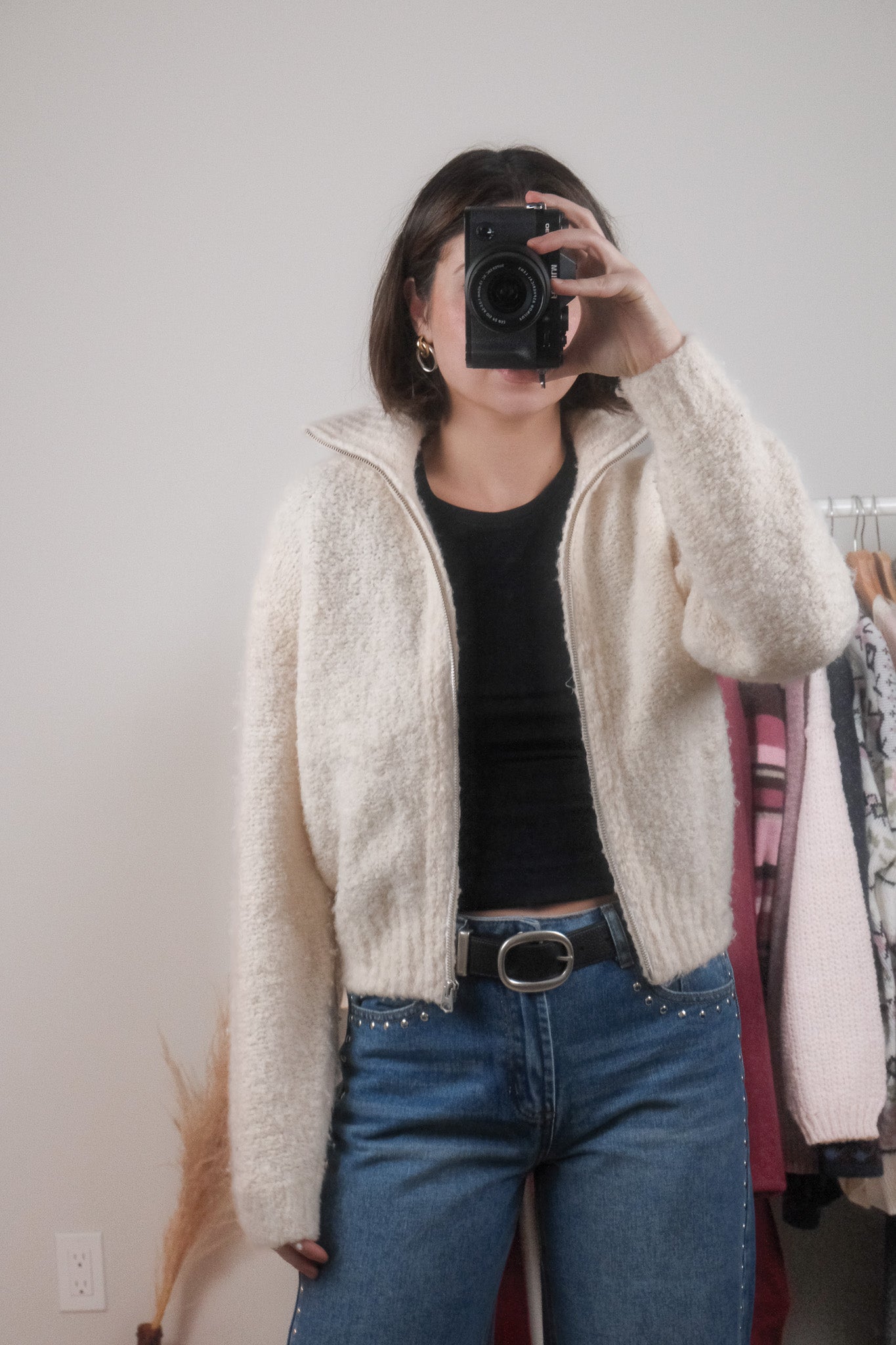 Modern x Aritzia x Alpaca & Wool Collard Zip Up (XS/S)