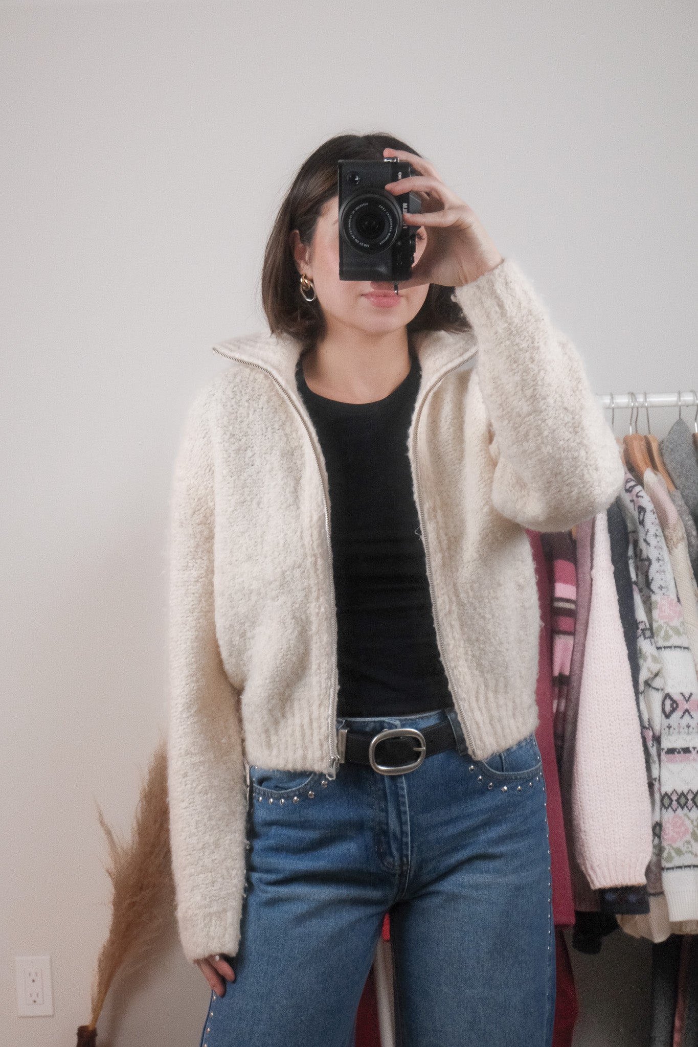Modern x Aritzia x Alpaca & Wool Collard Zip Up (XS/S)