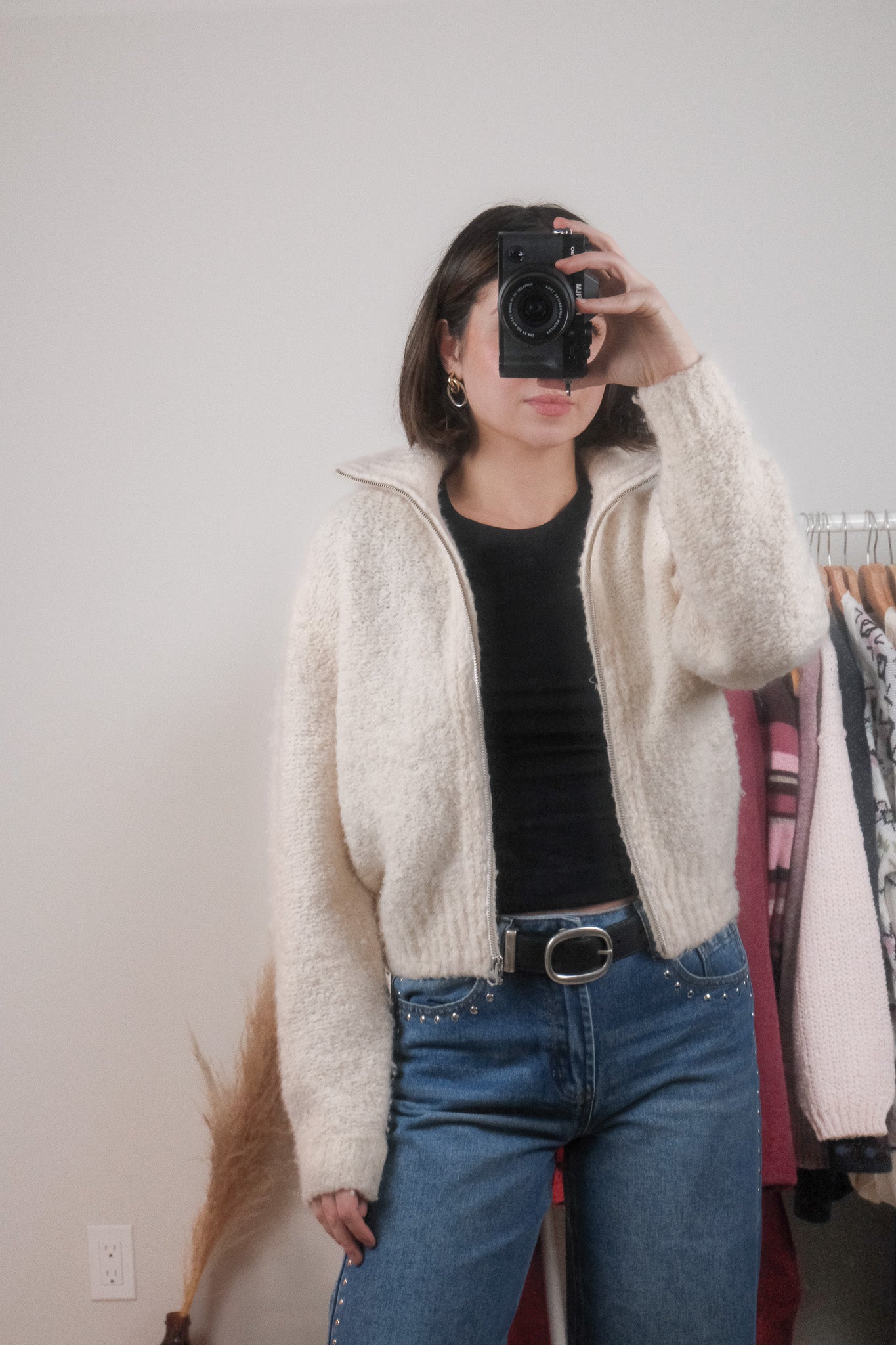 Modern x Aritzia x Alpaca & Wool Collard Zip Up (XS/S)