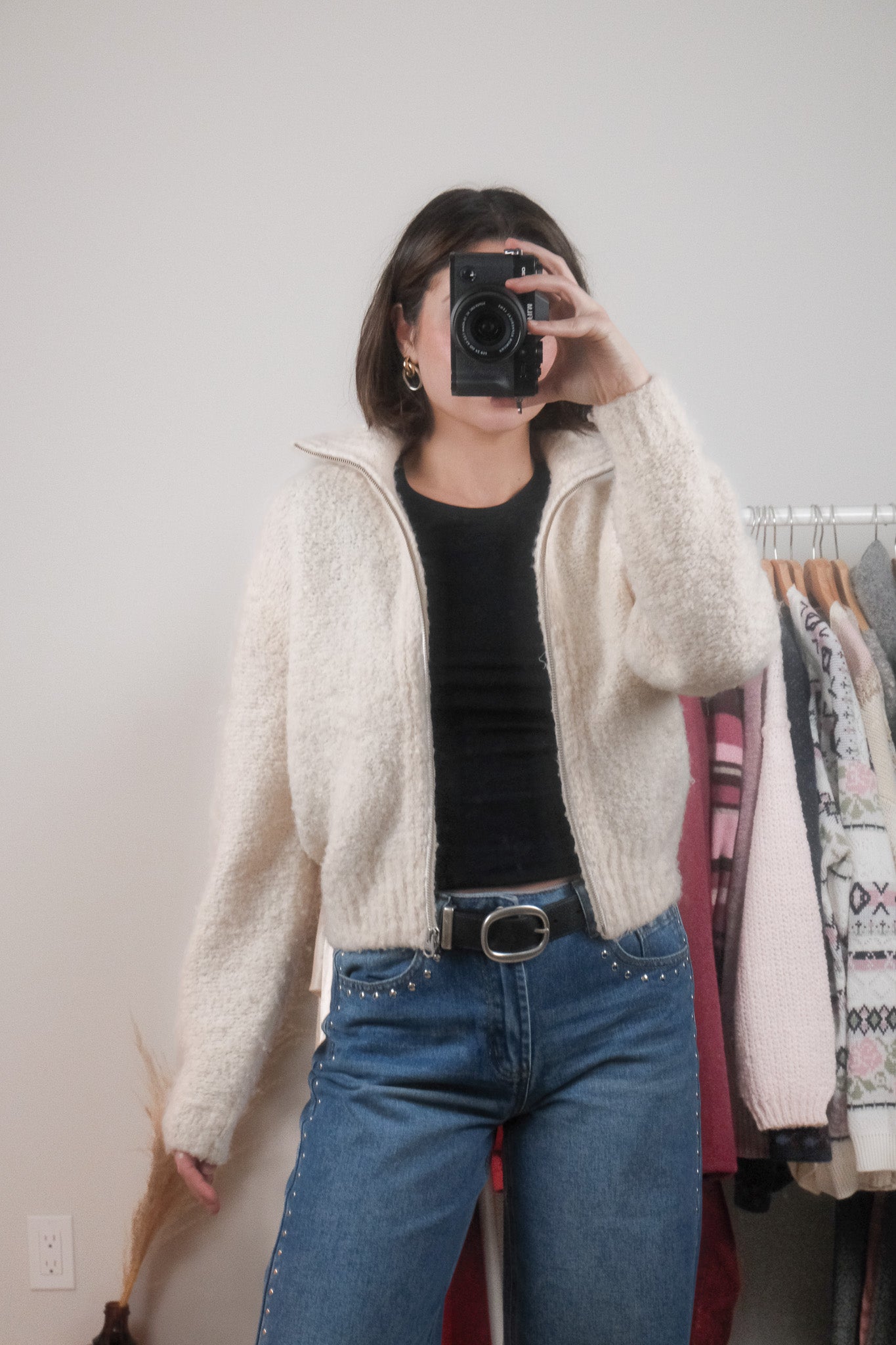 Modern x Aritzia x Alpaca & Wool Collard Zip Up (XS/S)
