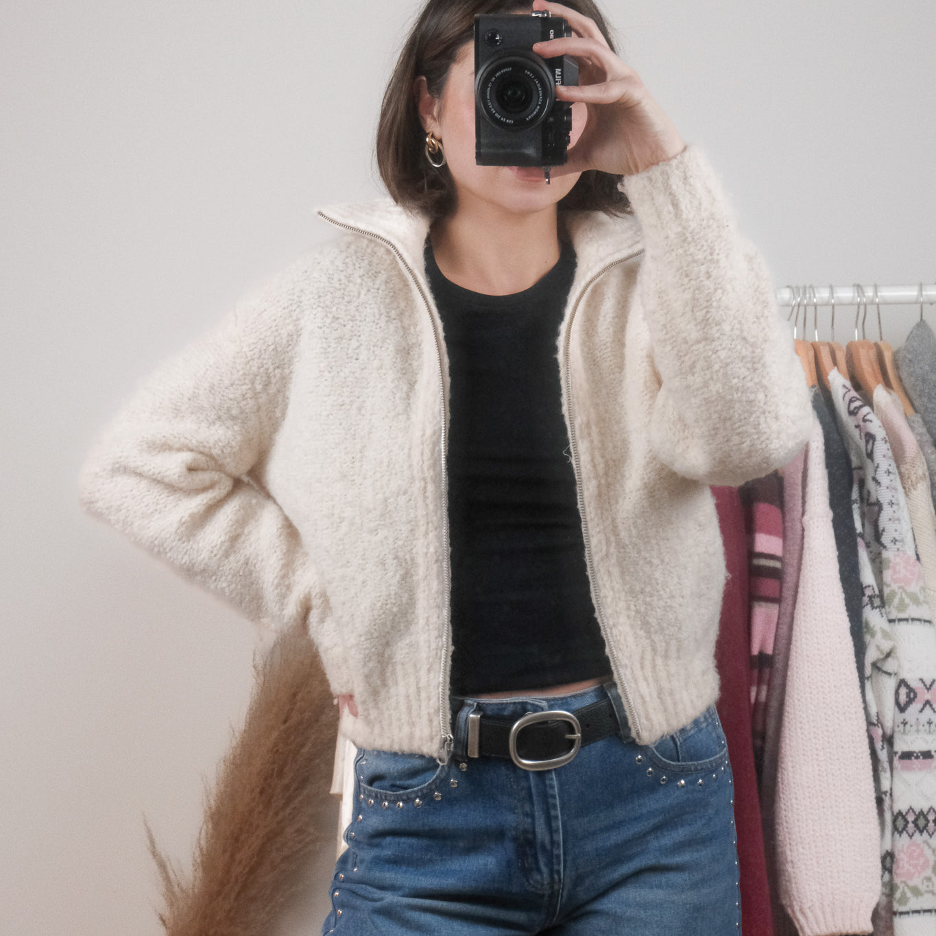 Modern x Aritzia x Alpaca & Wool Collard Zip Up (XS/S)
