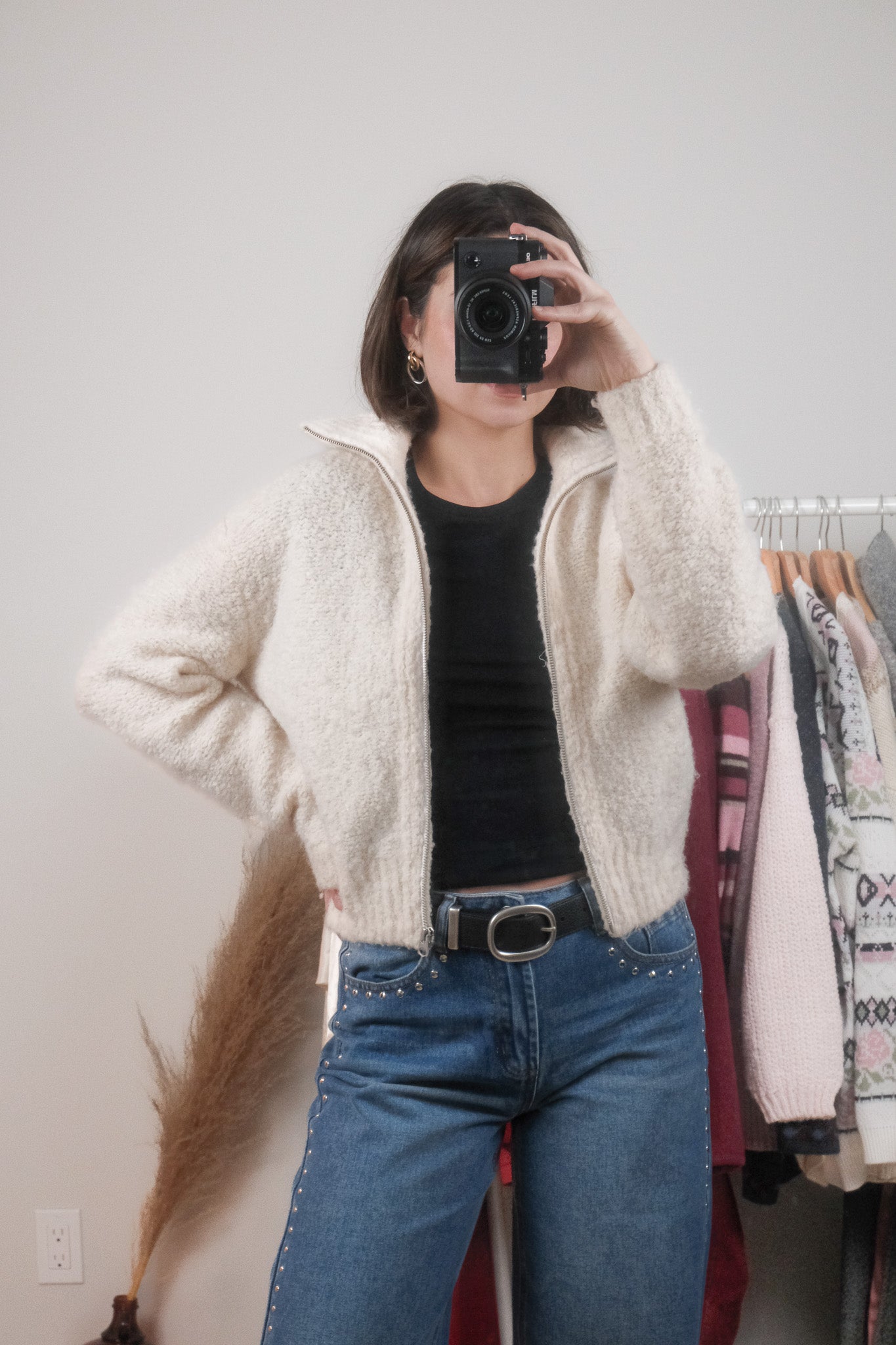 Modern x Aritzia x Alpaca & Wool Collard Zip Up (XS/S)
