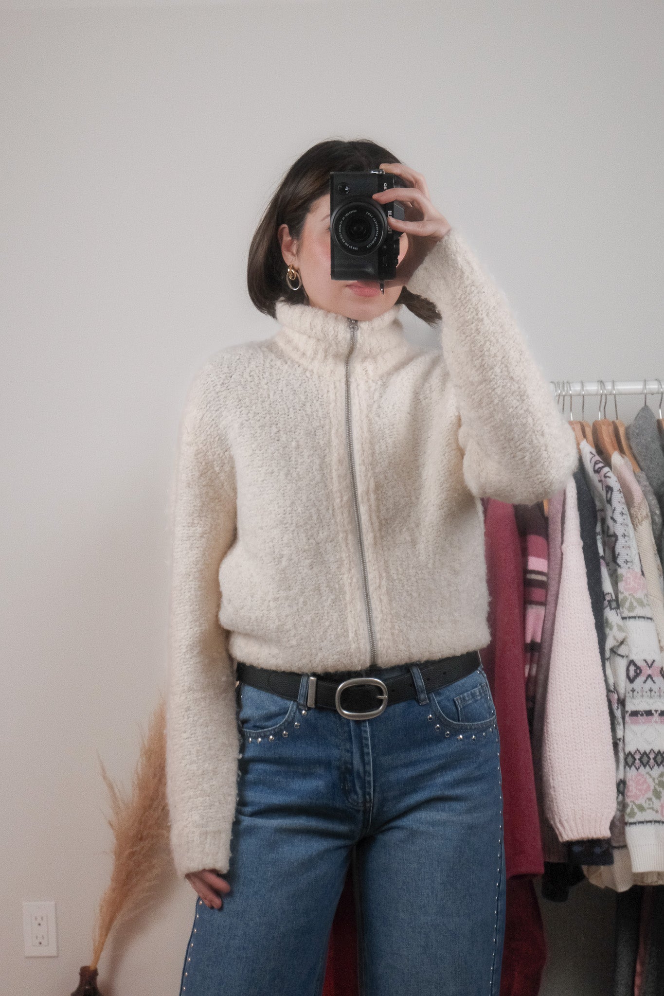 Modern x Aritzia x Alpaca & Wool Collard Zip Up (XS/S)