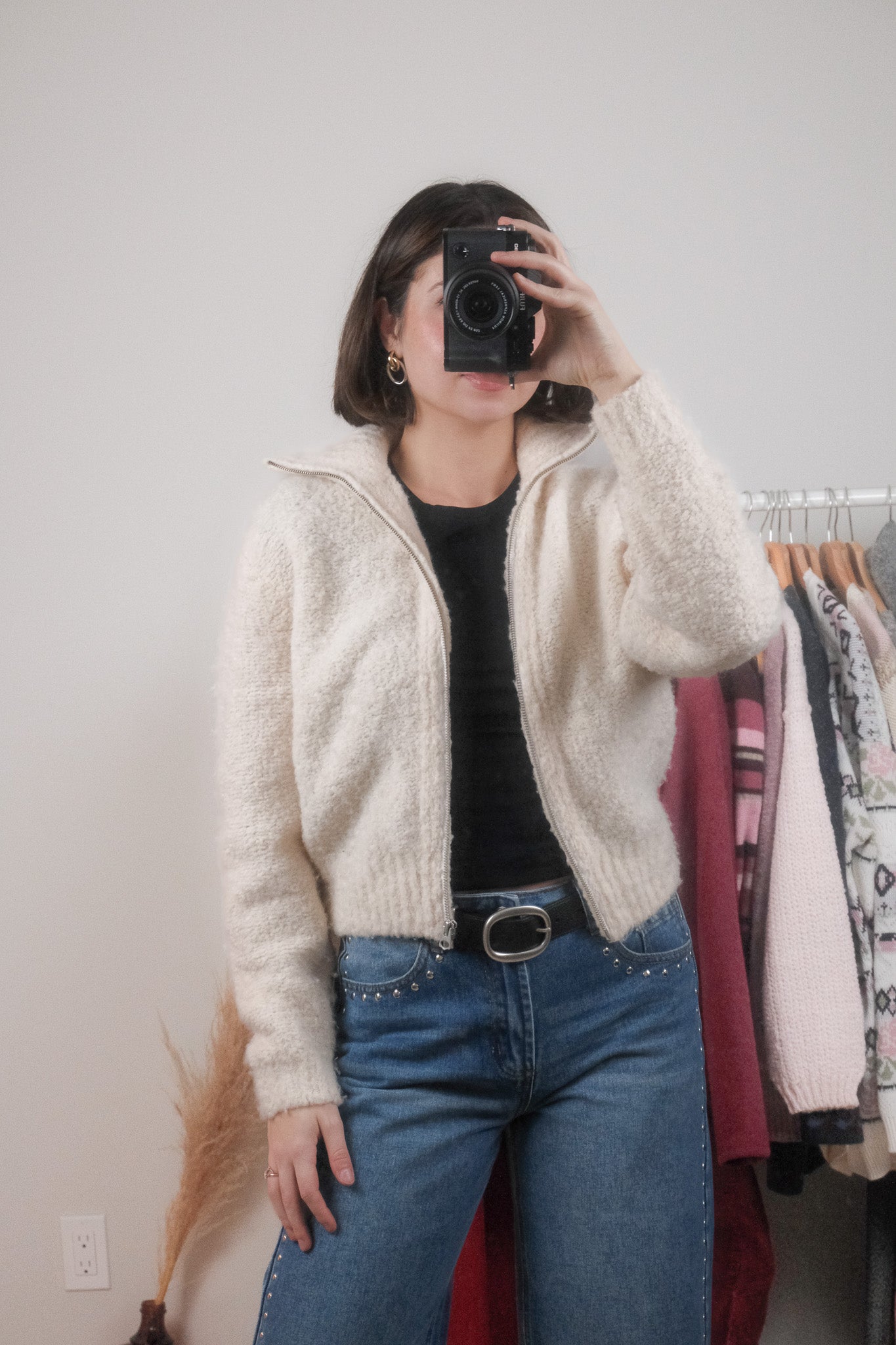 Modern x Aritzia x Alpaca & Wool Collard Zip Up (XS/S)
