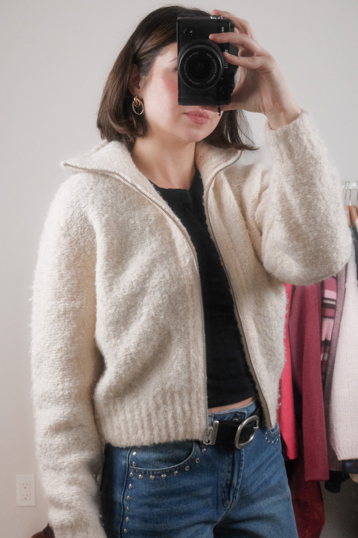 Modern x Aritzia x Alpaca & Wool Collard Zip Up (XS/S)