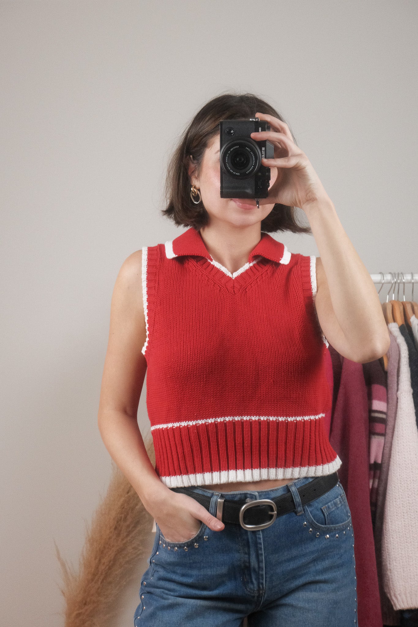 Vintage x Cotton Collared Vest (M)