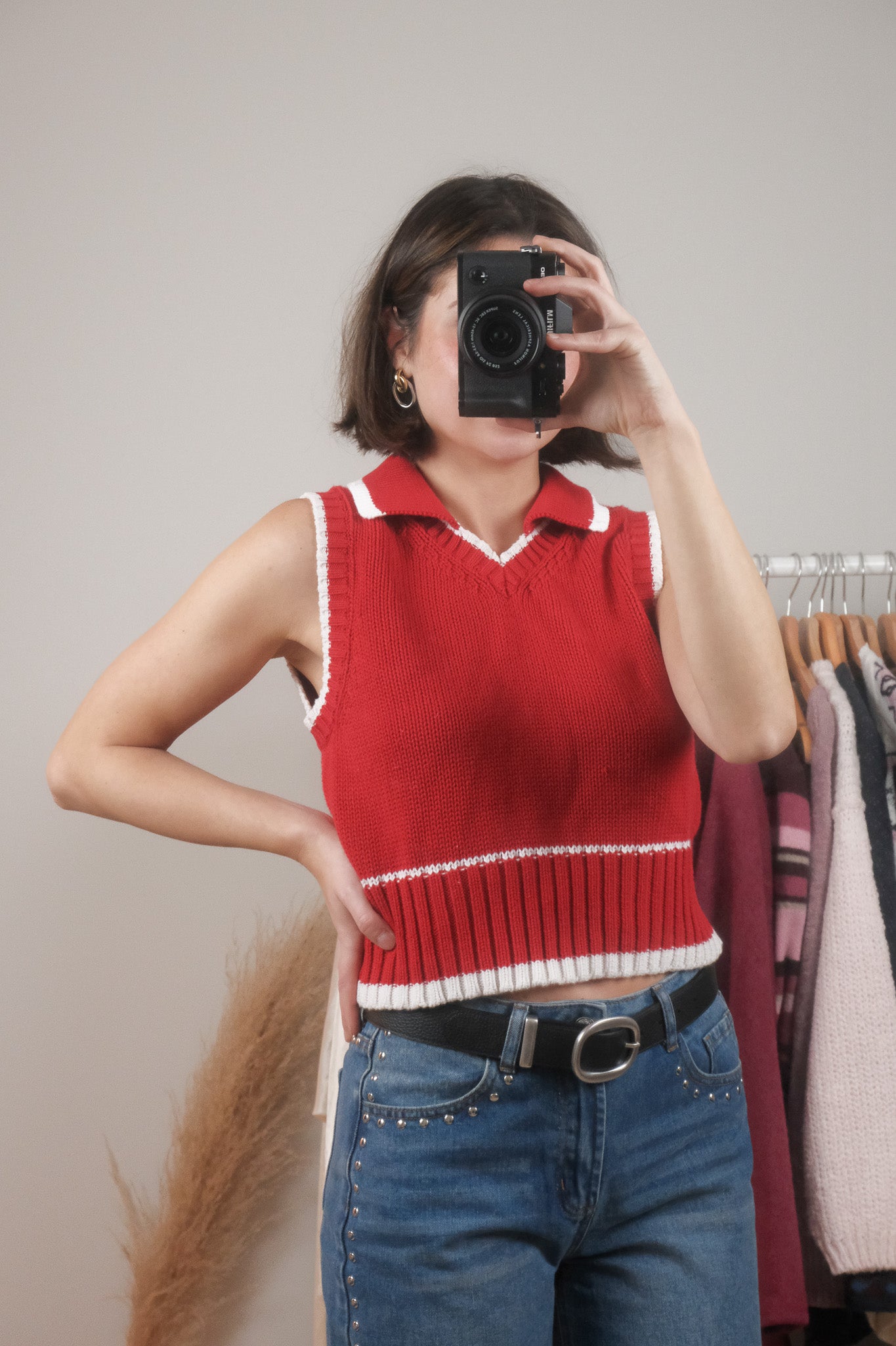 Vintage x Cotton Collared Vest (M)