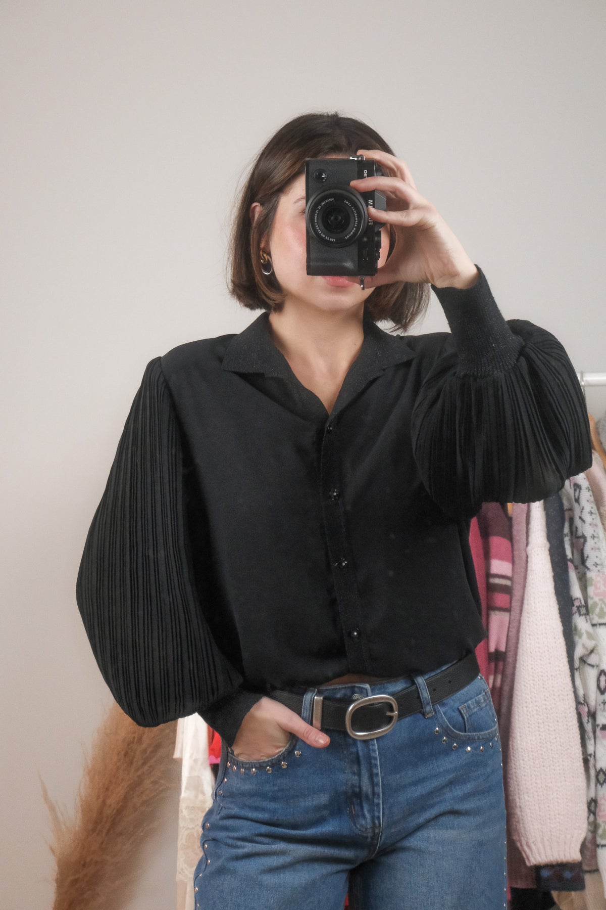 Made in Korea x Vintage x Sheer Blouse (M)