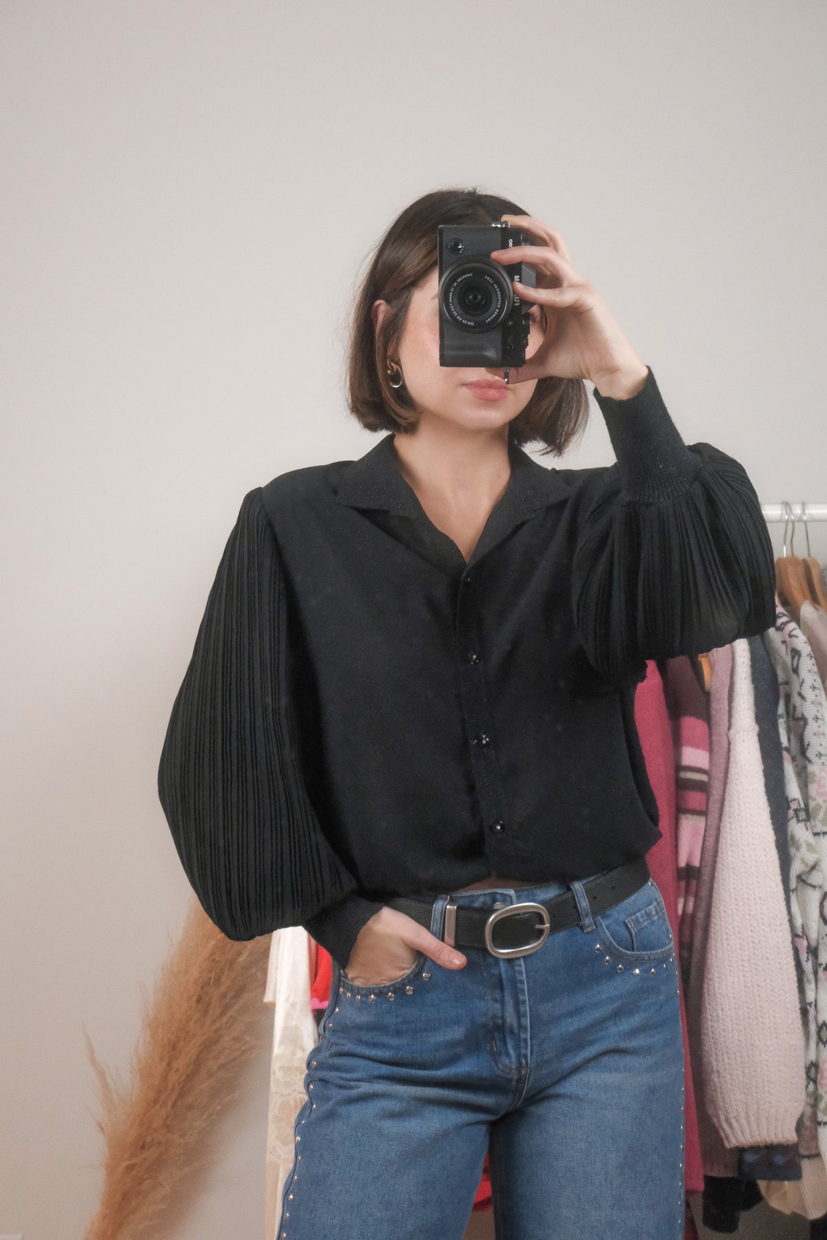 Made in Korea x Vintage x Sheer Blouse (M)