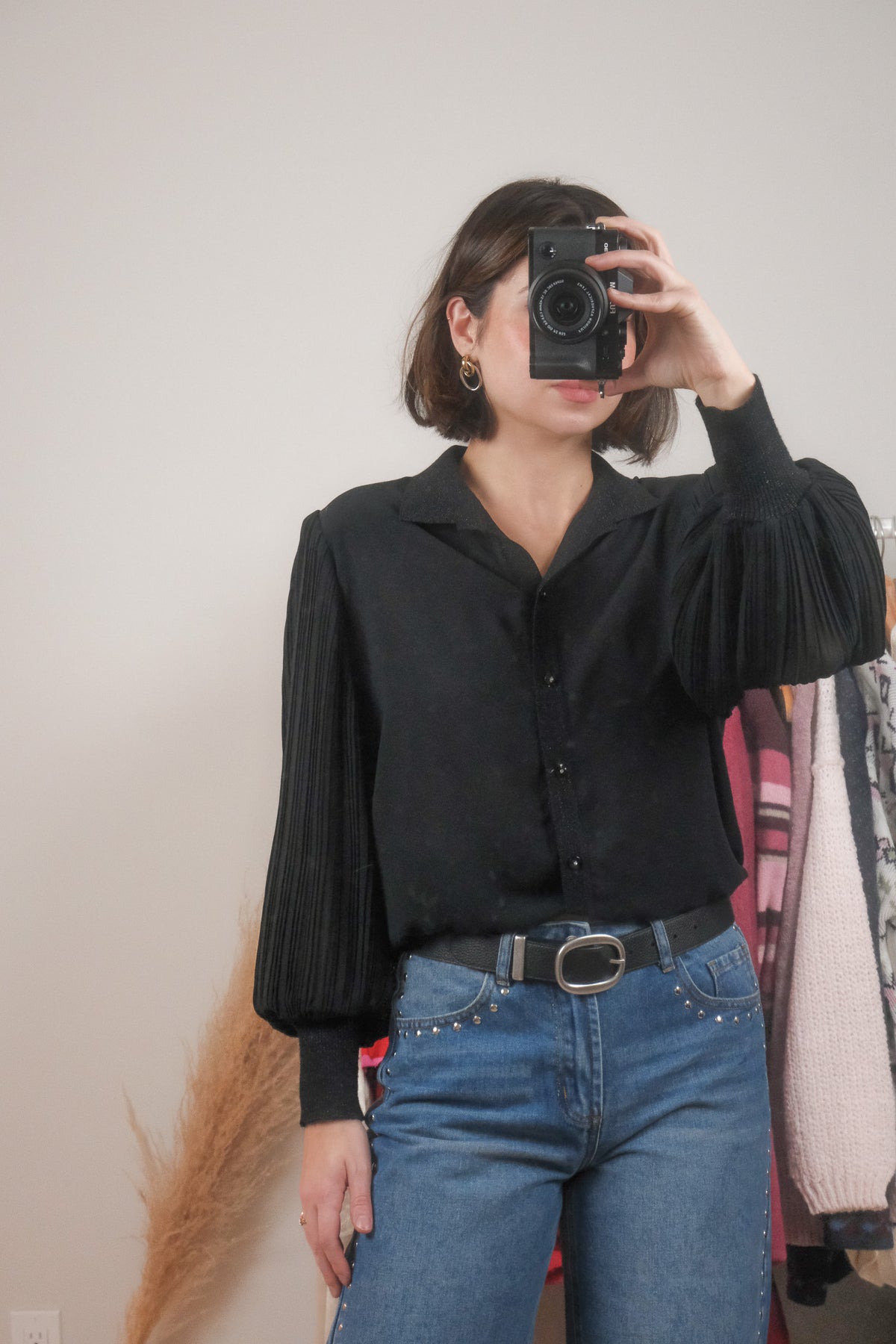 Made in Korea x Vintage x Sheer Blouse (M)
