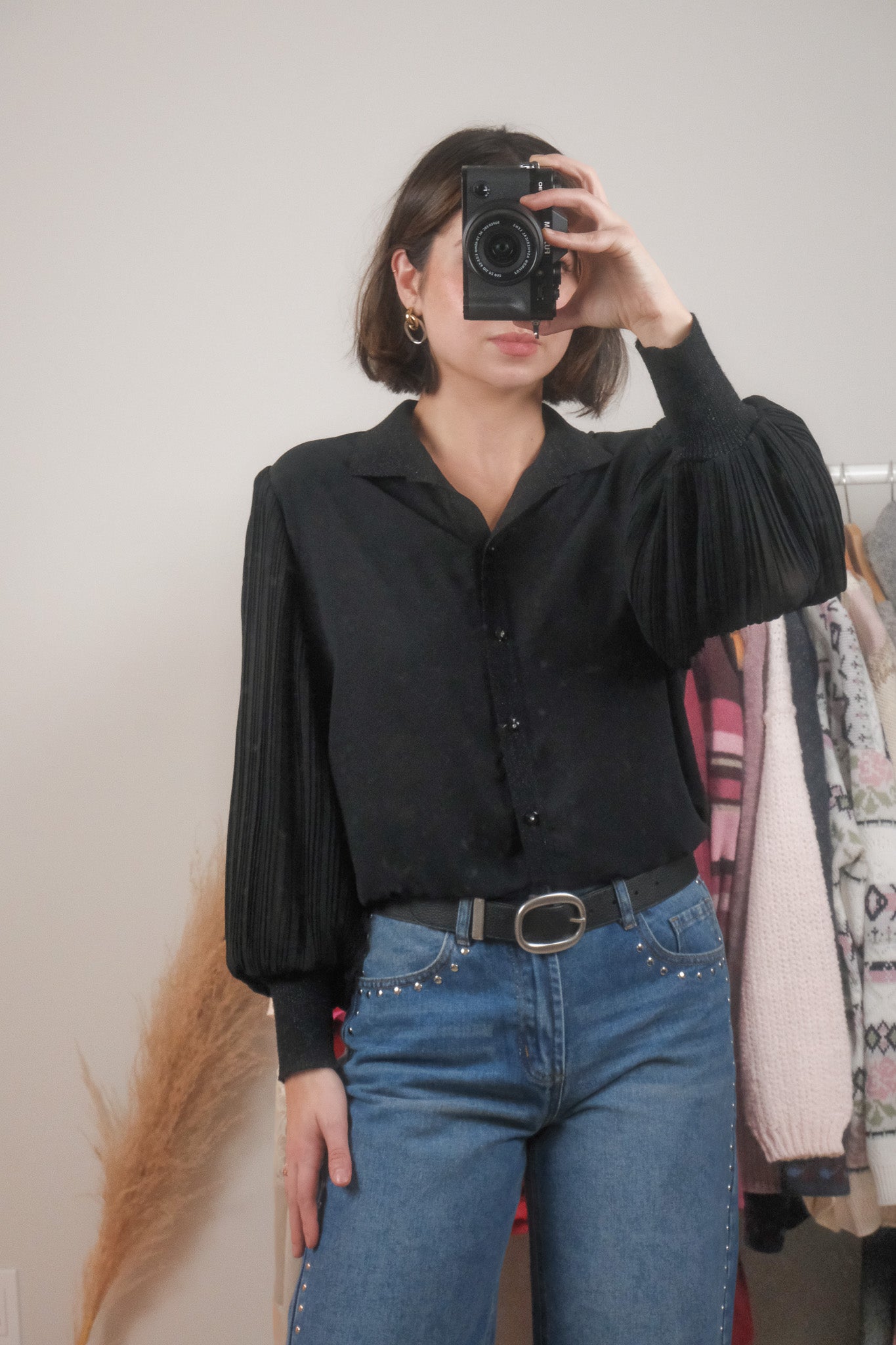 Made in Korea x Vintage x Sheer Blouse (M)