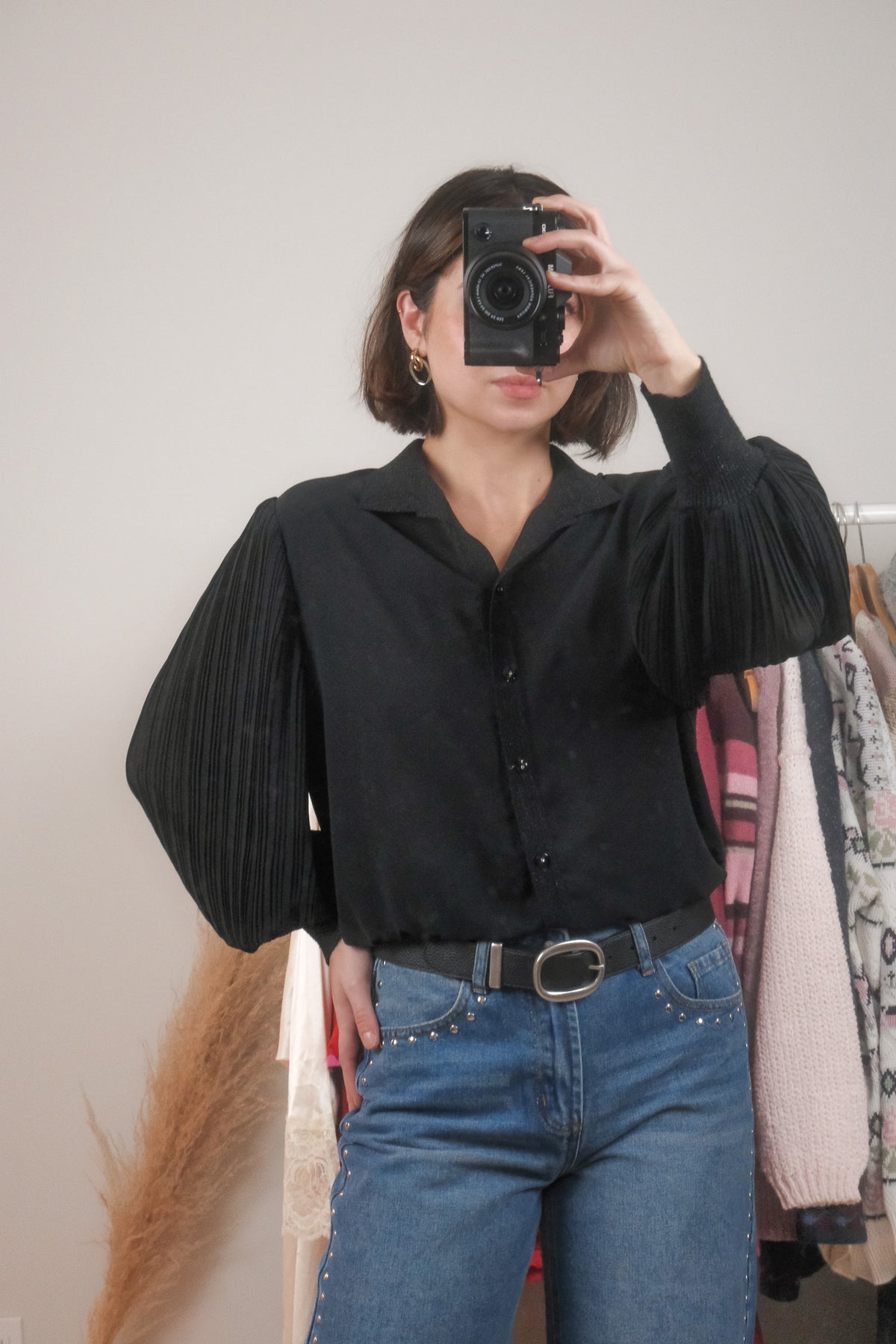 Made in Korea x Vintage x Sheer Blouse (M)