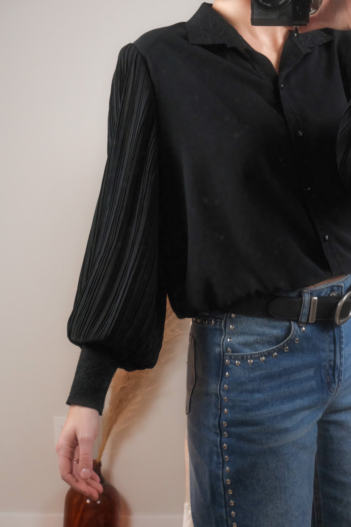 Made in Korea x Vintage x Sheer Blouse (M)