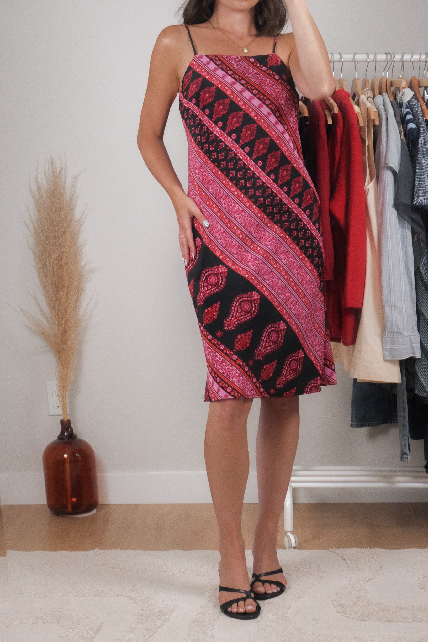 Vintage x Paisley Patterned Midi Dress (6)