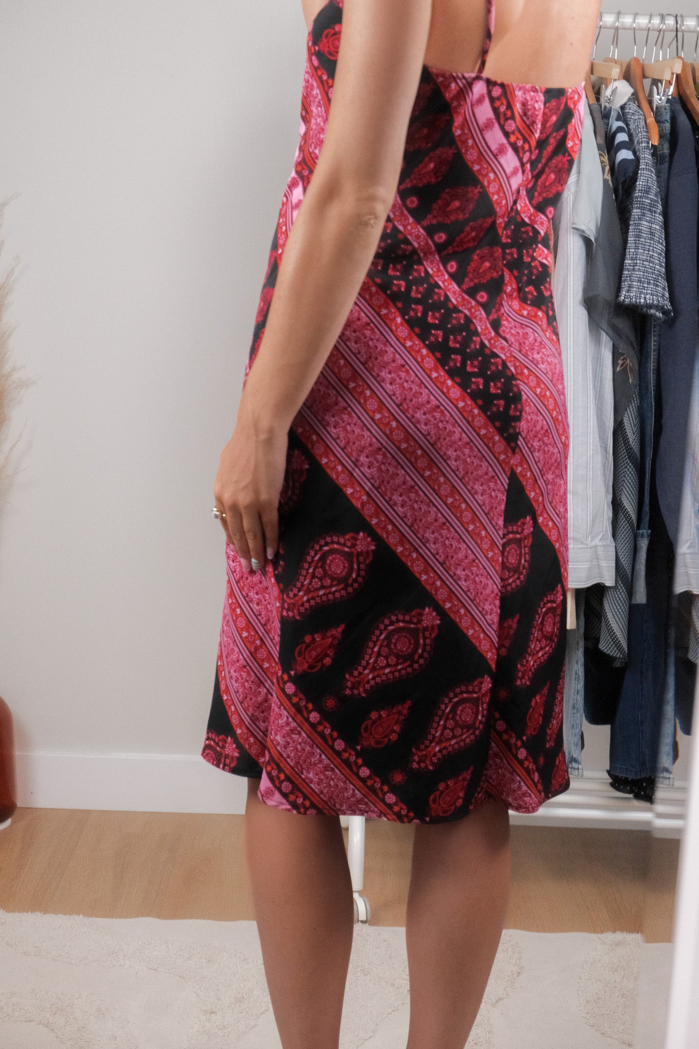 Vintage x Paisley Patterned Midi Dress (6)