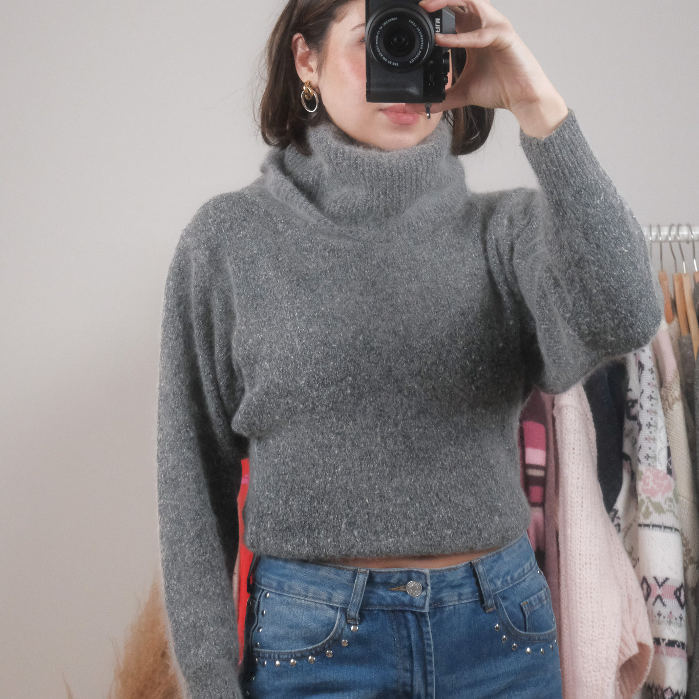 Vintage x Silk/Angora/Wool Blend Turtleneck (XS)
