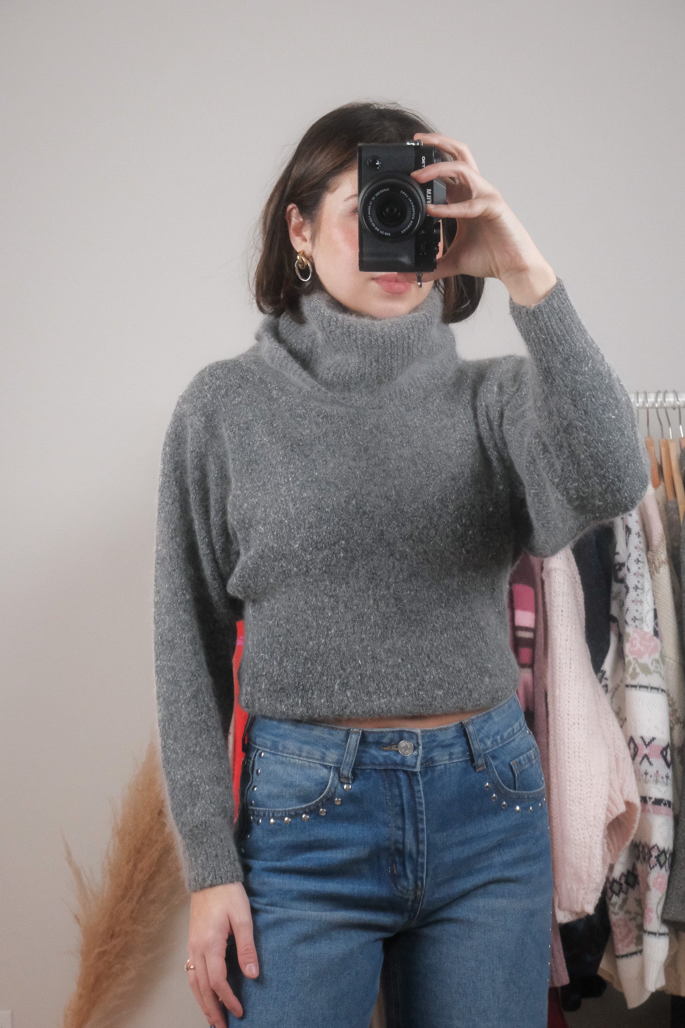 Vintage x Silk/Angora/Wool Blend Turtleneck (XS)