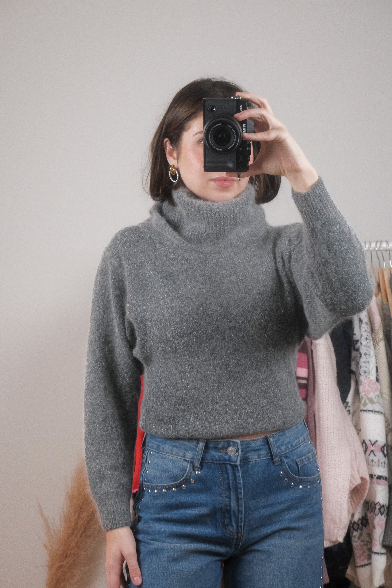 Vintage x Silk/Angora/Wool Blend Turtleneck (XS)