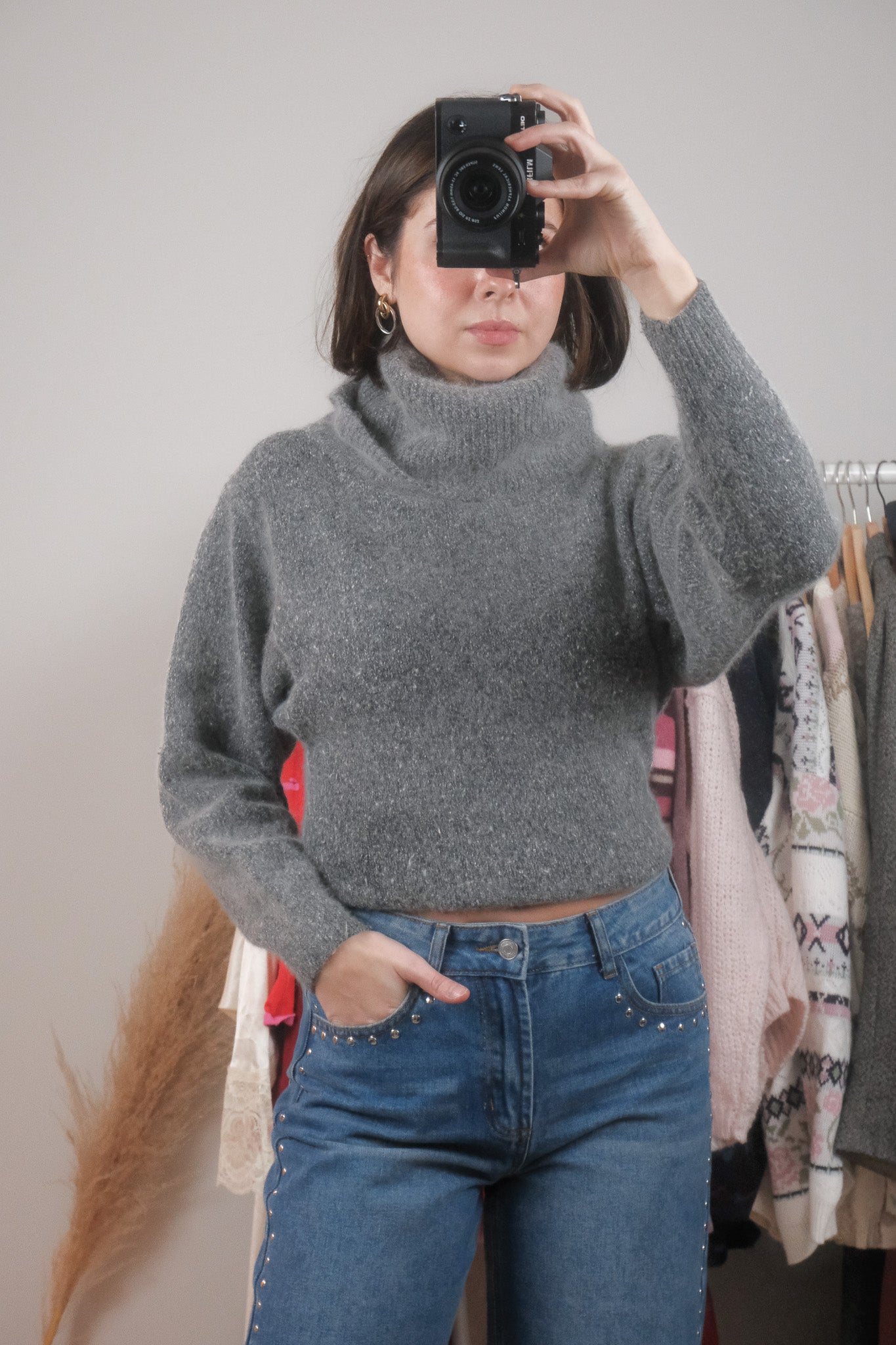 Vintage x Silk/Angora/Wool Blend Turtleneck (XS)