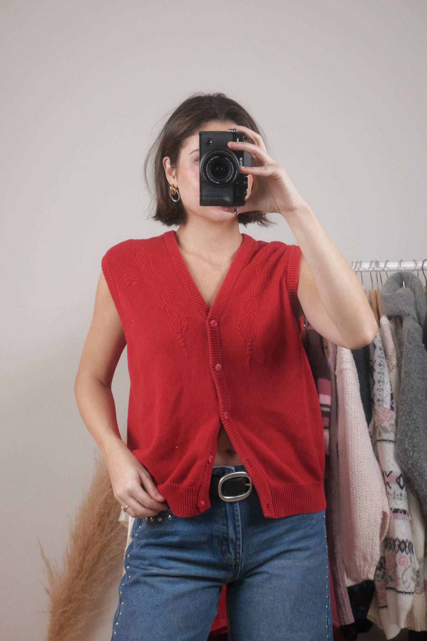 Vintage x Cotton Embroidered Vest (M)