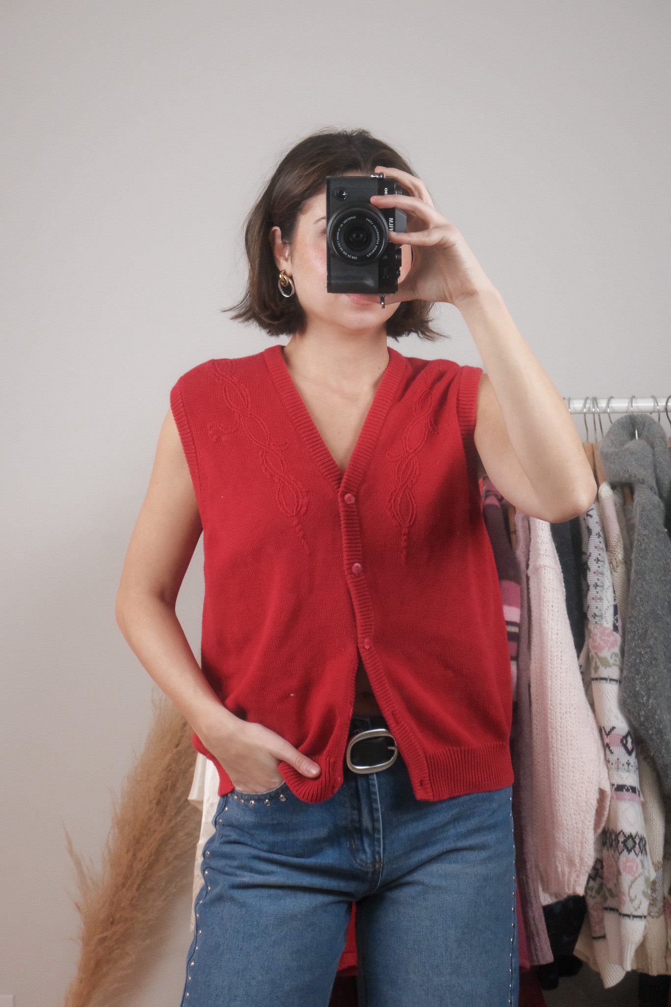 Vintage x Cotton Embroidered Vest (M)