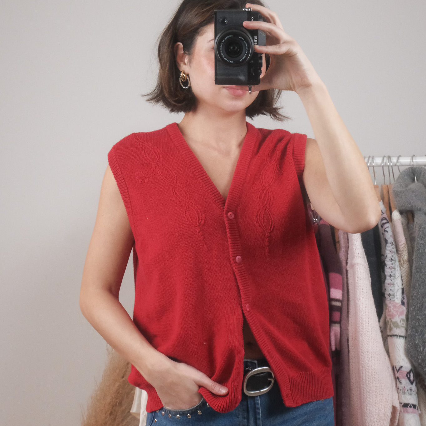 Vintage x Cotton Embroidered Vest (M)