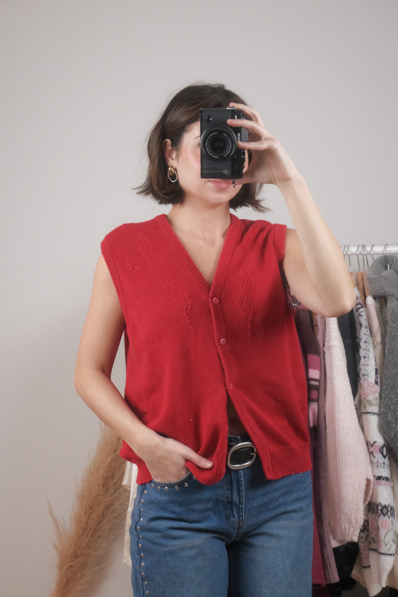 Vintage x Cotton Embroidered Vest (M)