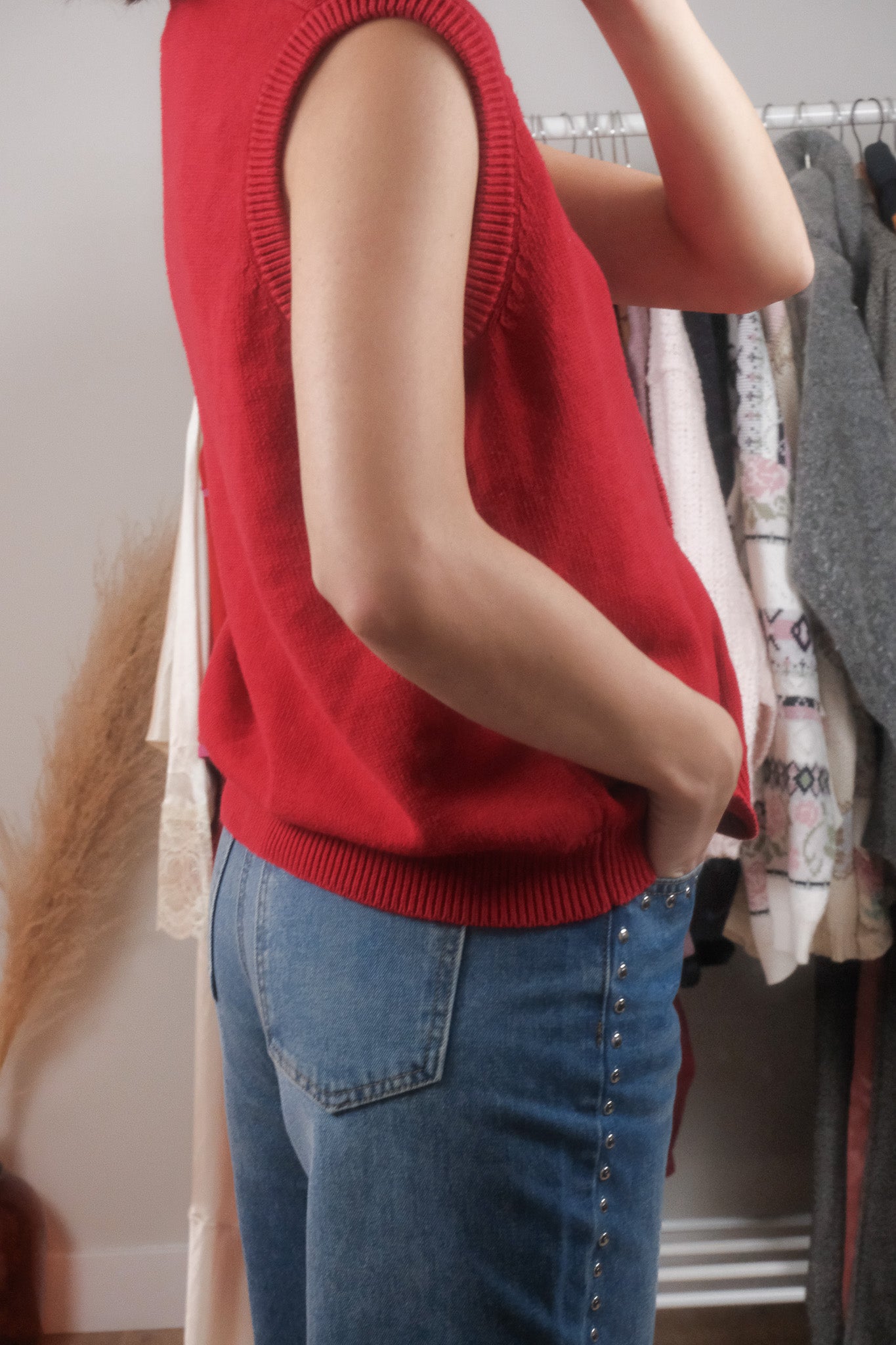 Vintage x Cotton Embroidered Vest (M)