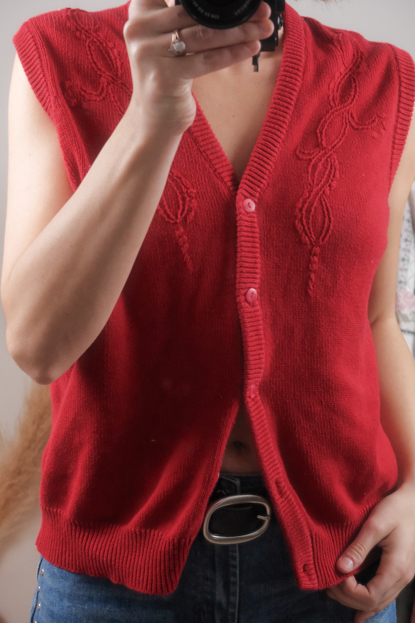 Vintage x Cotton Embroidered Vest (M)