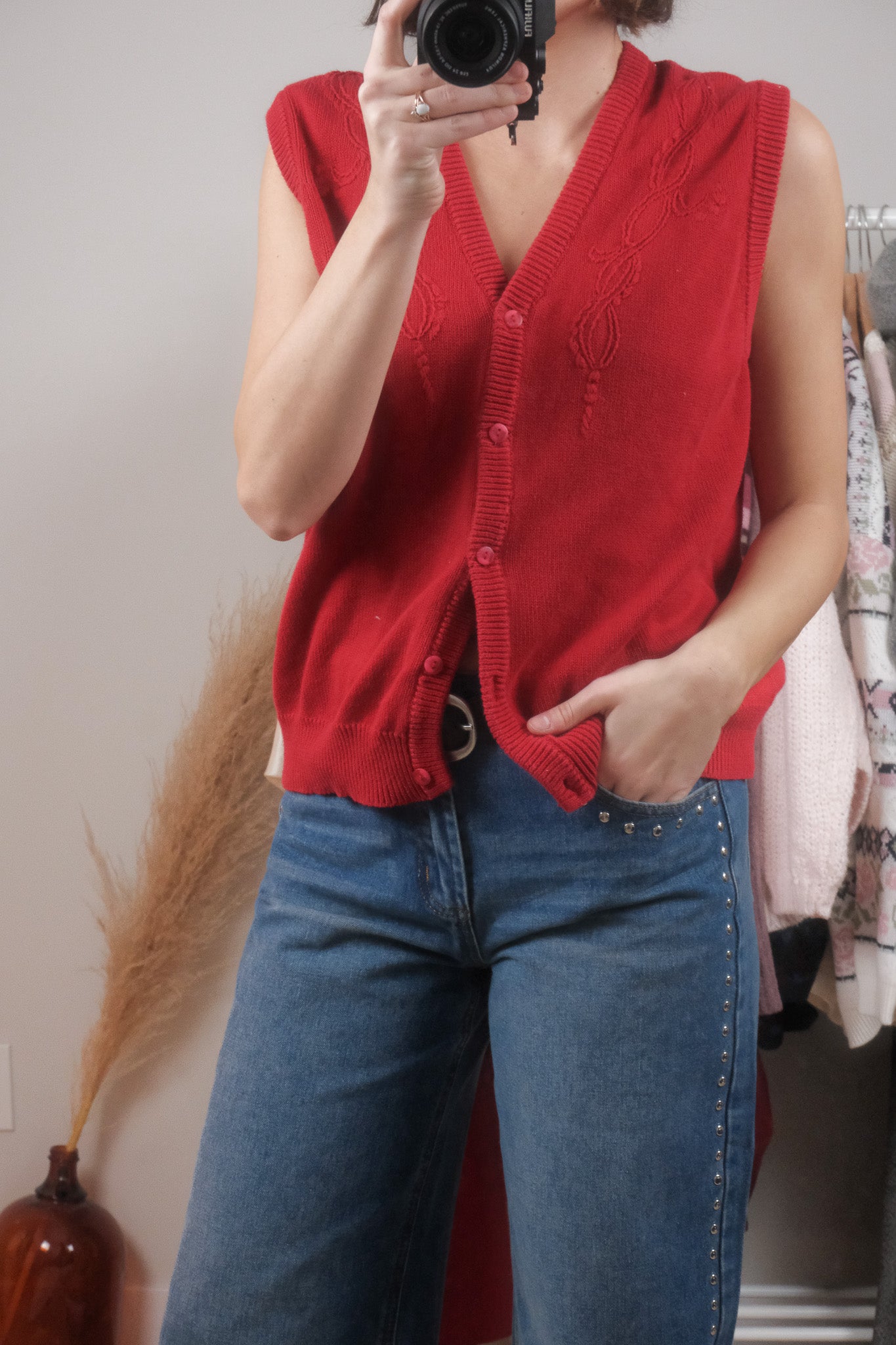 Vintage x Cotton Embroidered Vest (M)