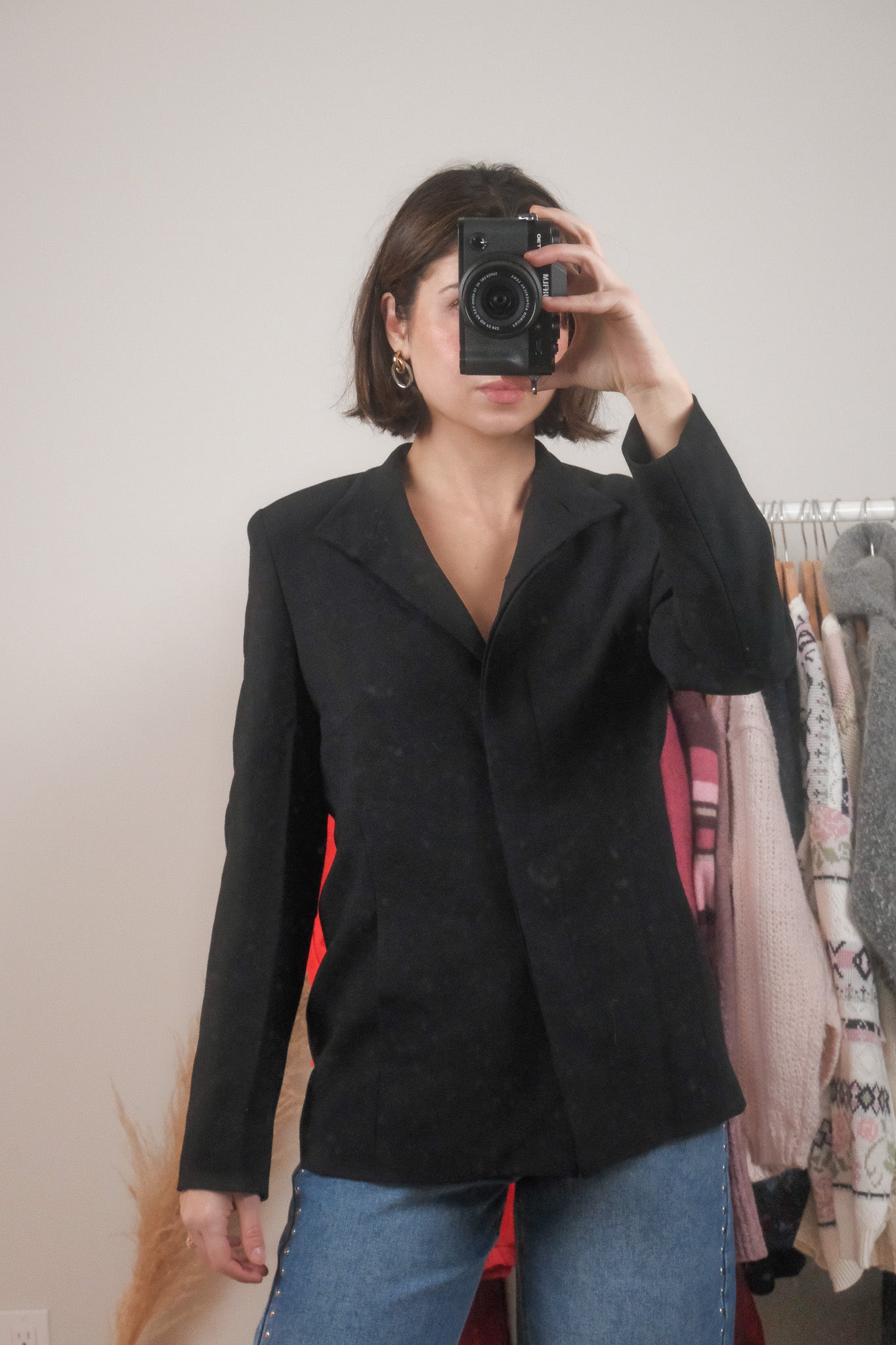 MaxMara x Vintage x Wool Blend Structured Blazer (4/6)