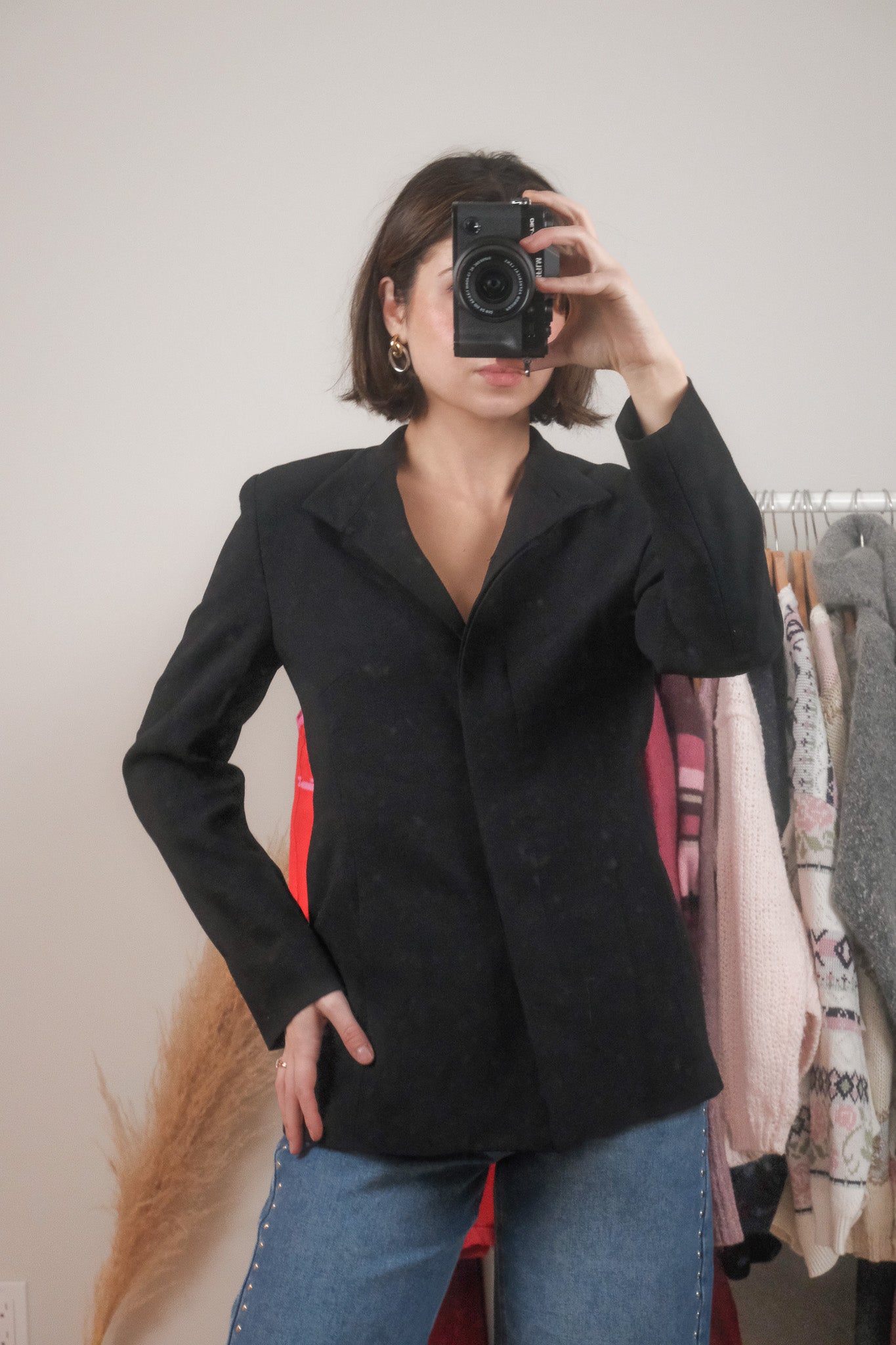 MaxMara x Vintage x Wool Blend Structured Blazer (4/6)