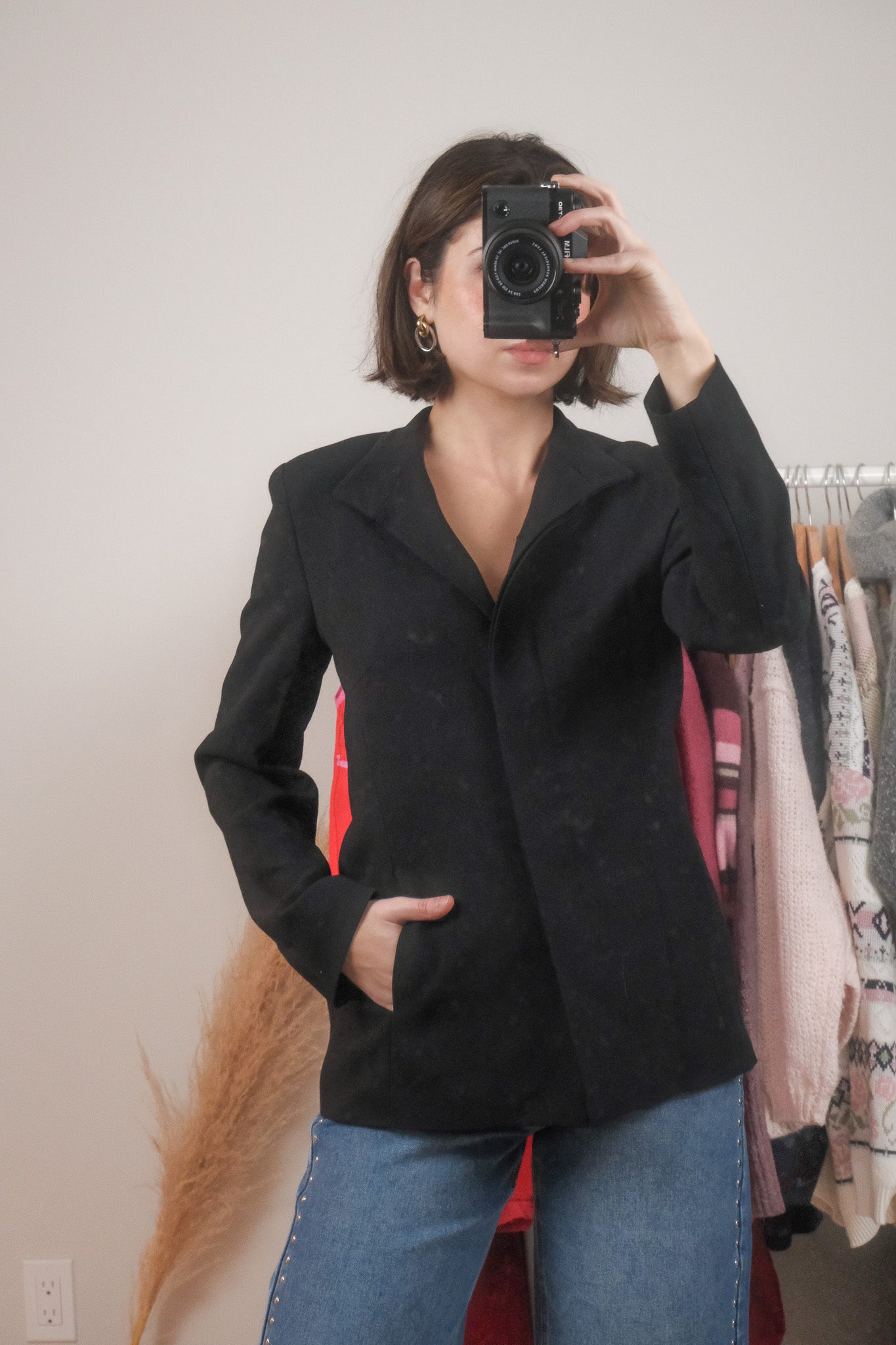 MaxMara x Vintage x Wool Blend Structured Blazer (4/6)