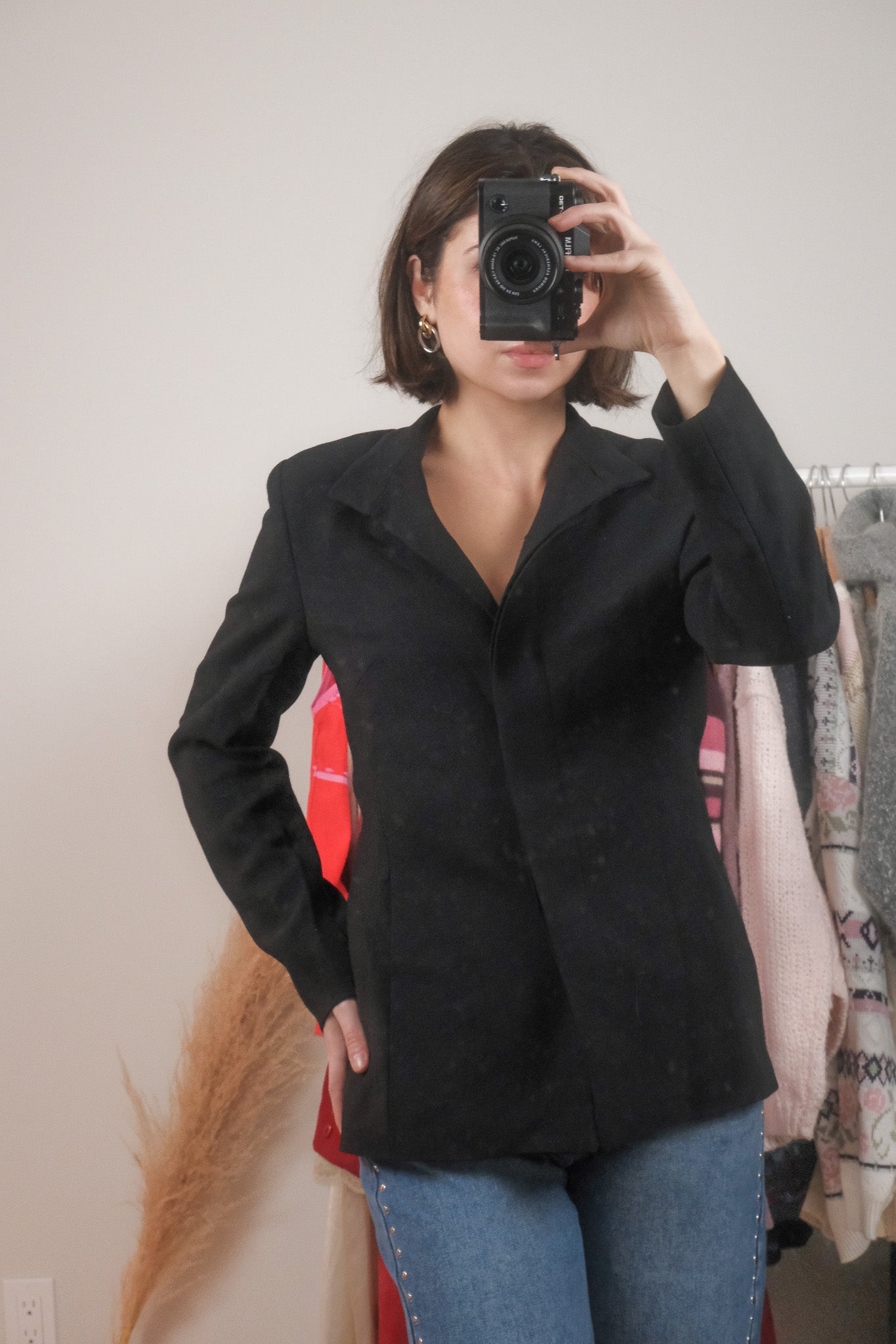 MaxMara x Vintage x Wool Blend Structured Blazer (4/6)
