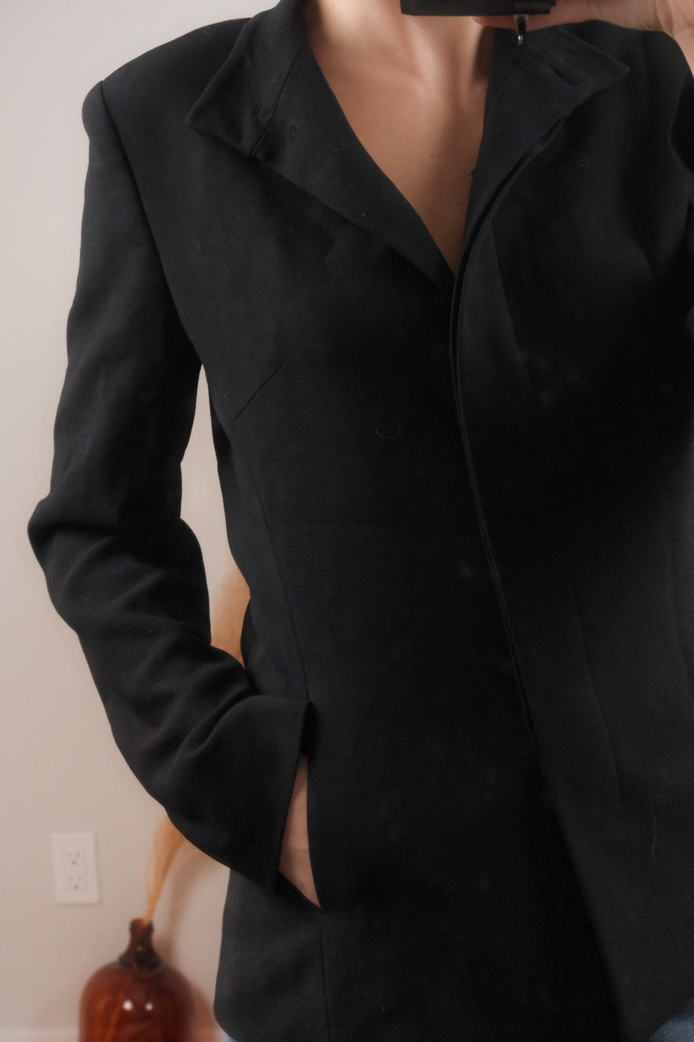 MaxMara x Vintage x Wool Blend Structured Blazer (4/6)